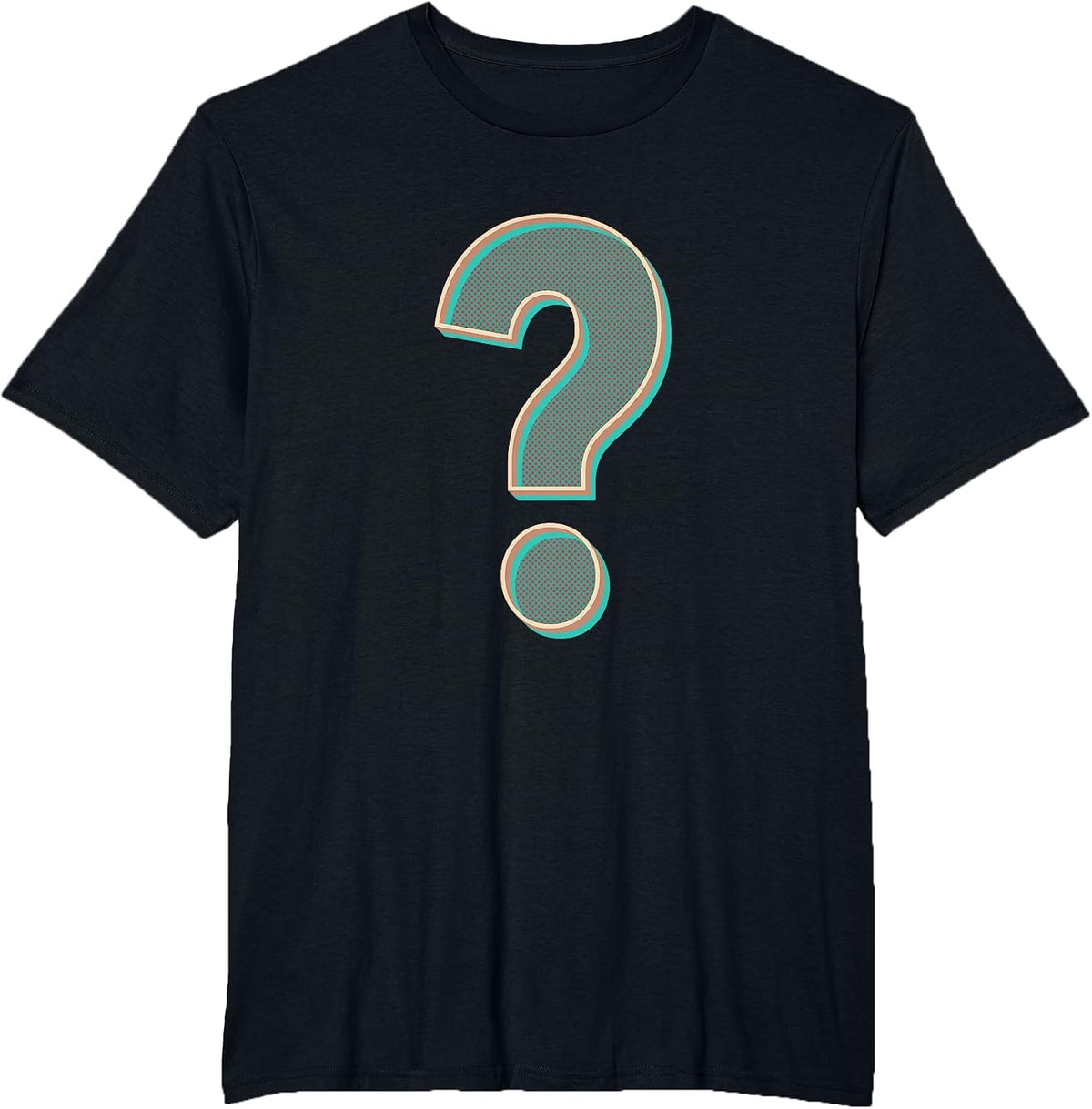 Grammar Punctuation Question Mark Funny T-Shirt - Black