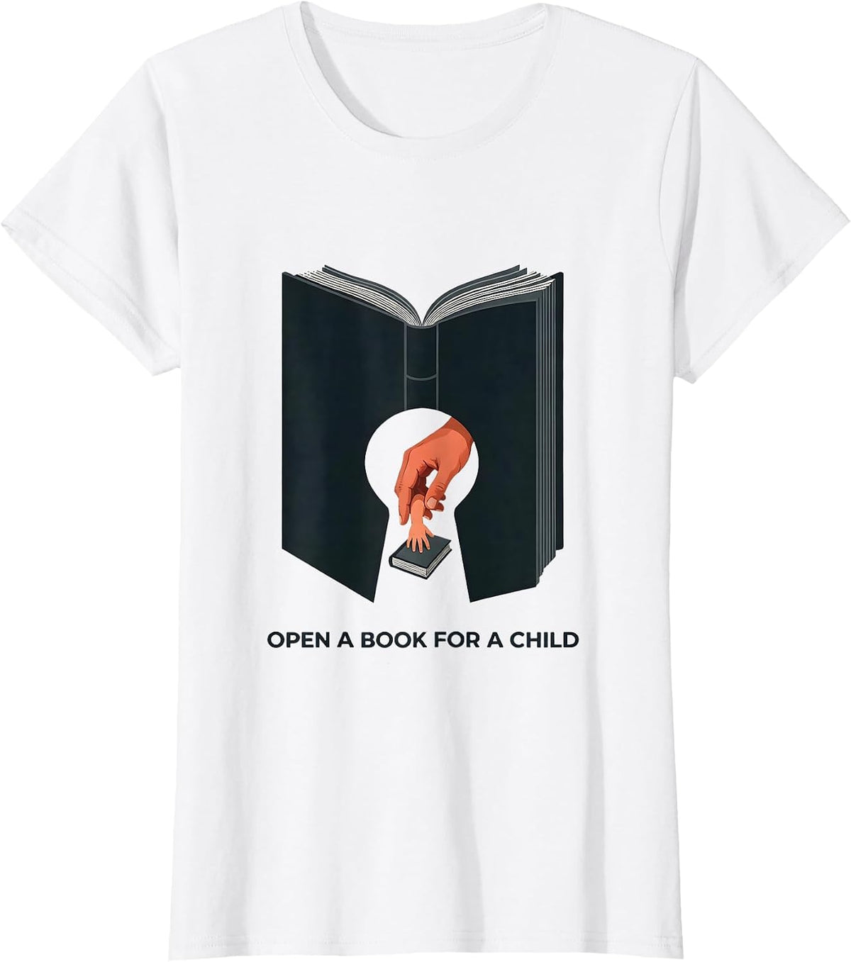 Open A Book For A Child Literacy Advocate Teacher Gift T-Shirt - White