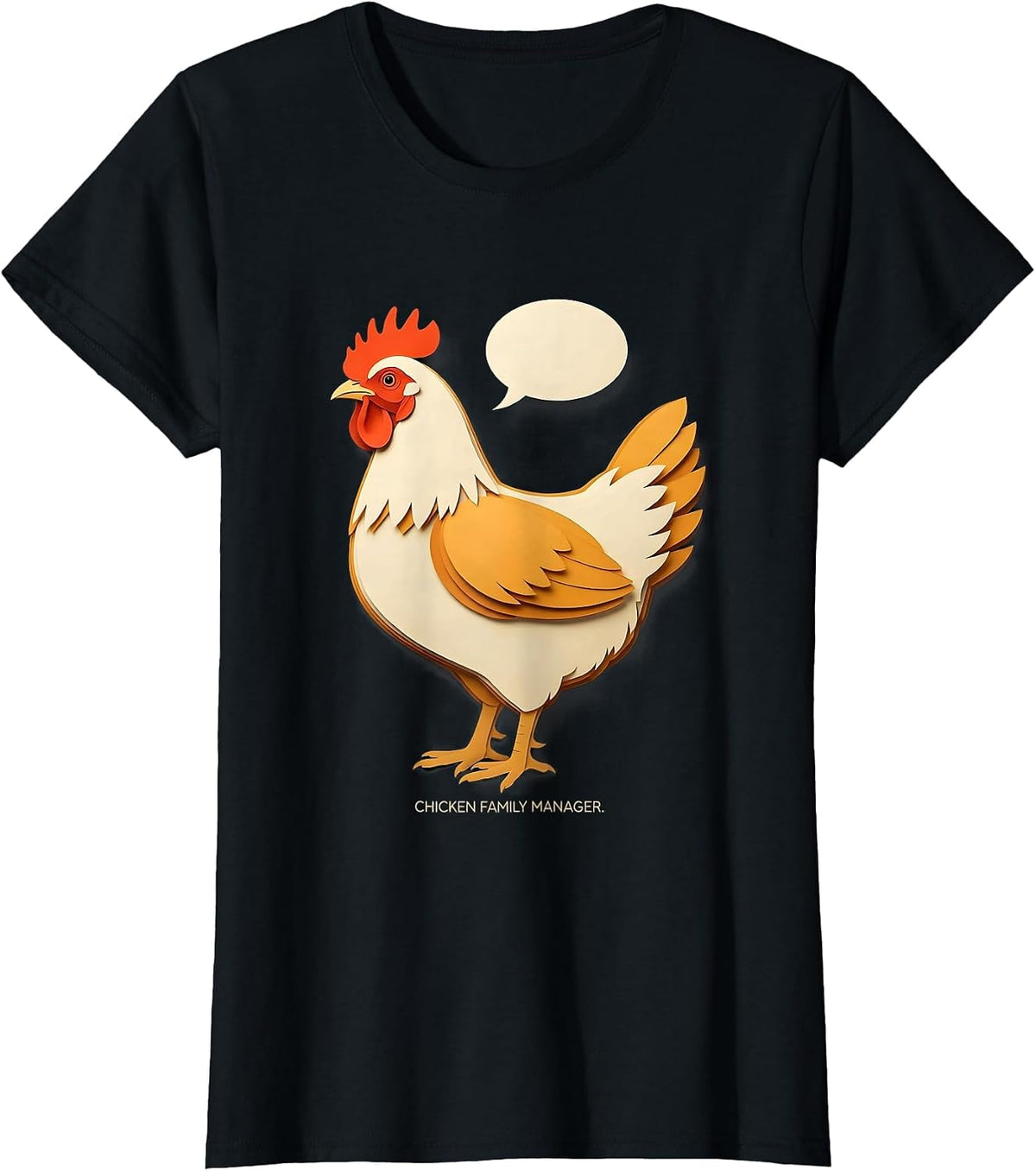 Chicken Family Manager Funny Chicken Lover Farm Humor T-Shirt - Black