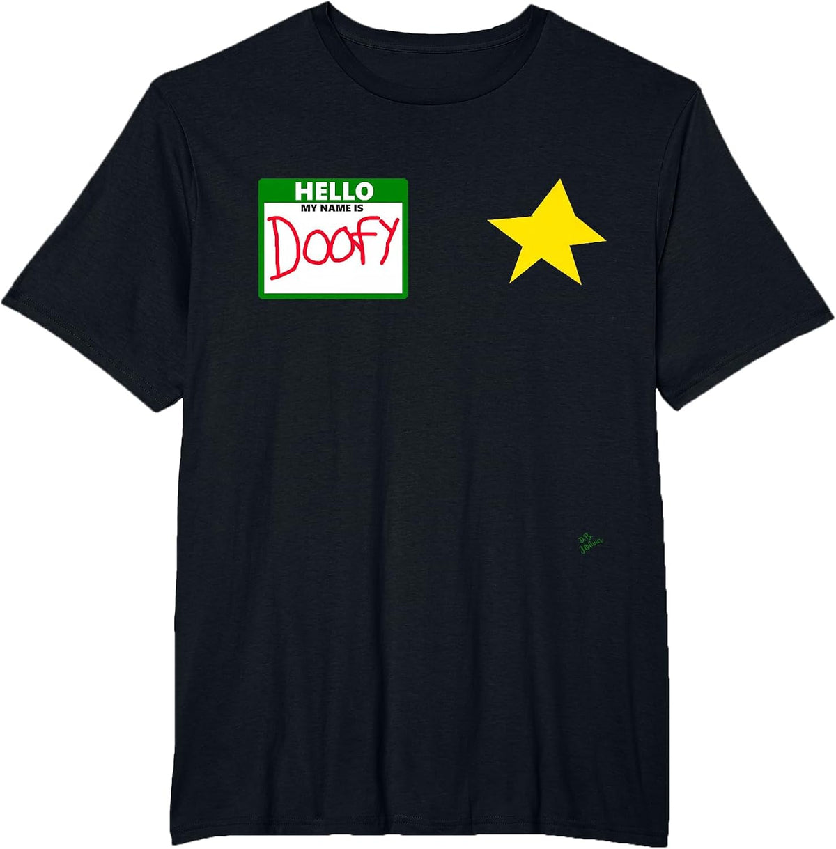 Funny Halloween Officer tee - doofy Costume Halloween T-Shirt - Black