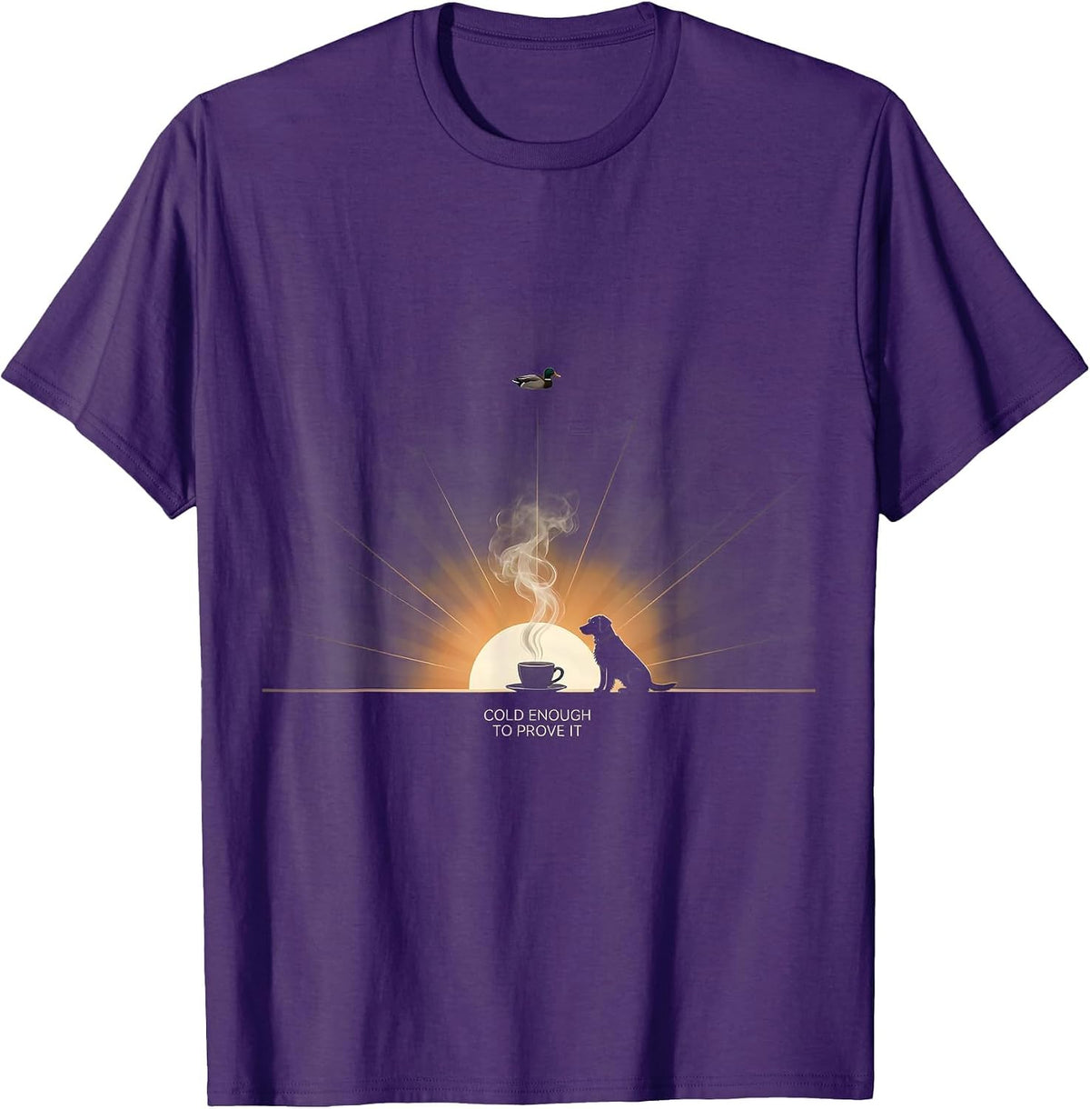 Men's Cold Enough To Prove It Vintage Labrador Duck Hunting T-Shirt - Purple