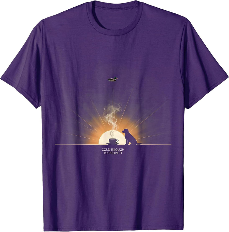 Men's Cold Enough To Prove It Vintage Labrador Duck Hunting T-Shirt - Purple