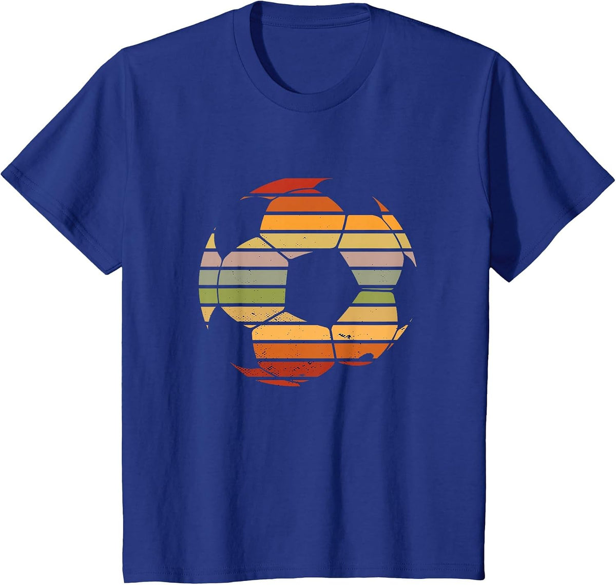 Retro Sunset Vintage Soccer T-Shirt - Royal Blue