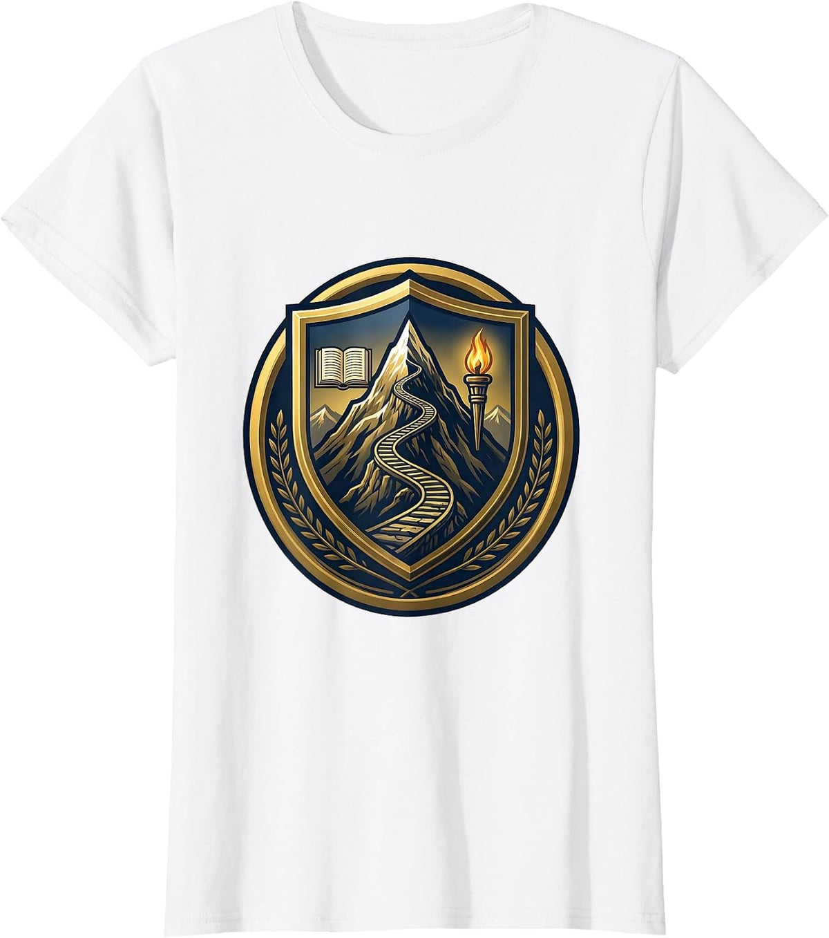 Women's Special Education Teacher Mountain Path Graphic T-Shirt - White