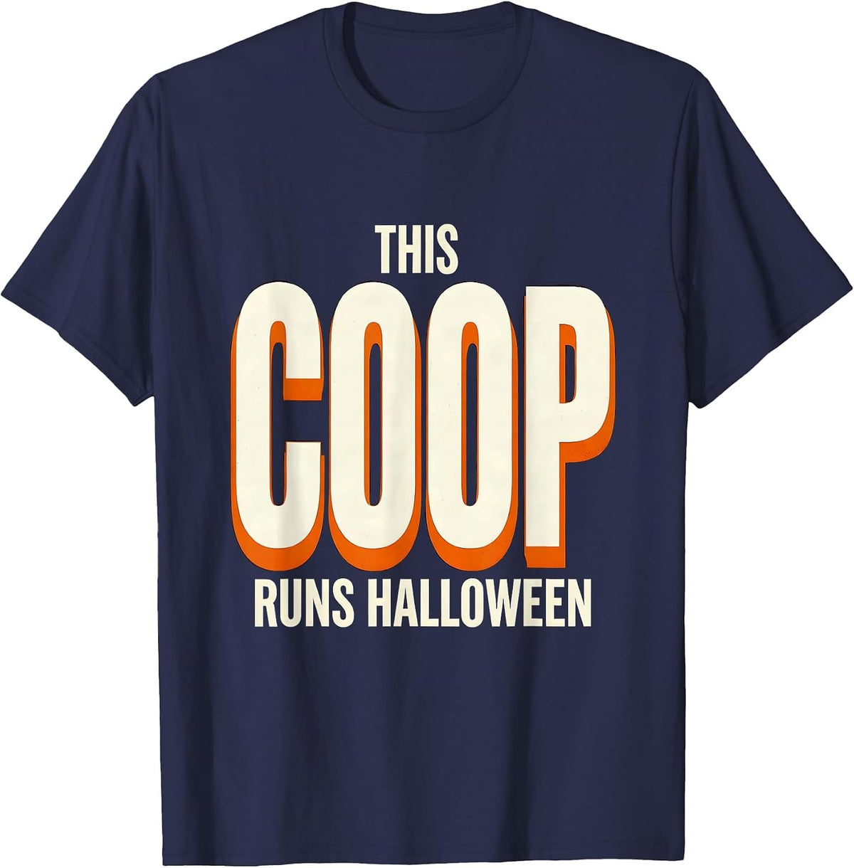This Coop Runs Halloween Funny Chicken Lover Halloween T-Shirt - Navy Blue