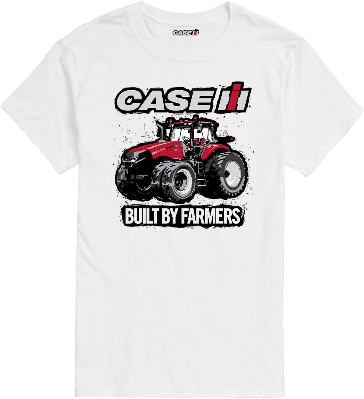 Case IH Built By Farmers - Men's Short Sleeve Graphic T-Shirt - White