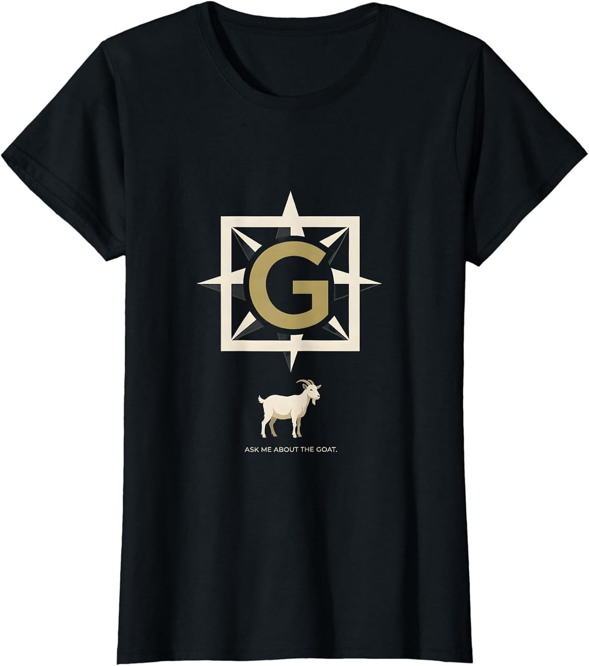 Women's Ask Me About The Goat Freemason Masonic Fraternal Pride T-Shirt - Black