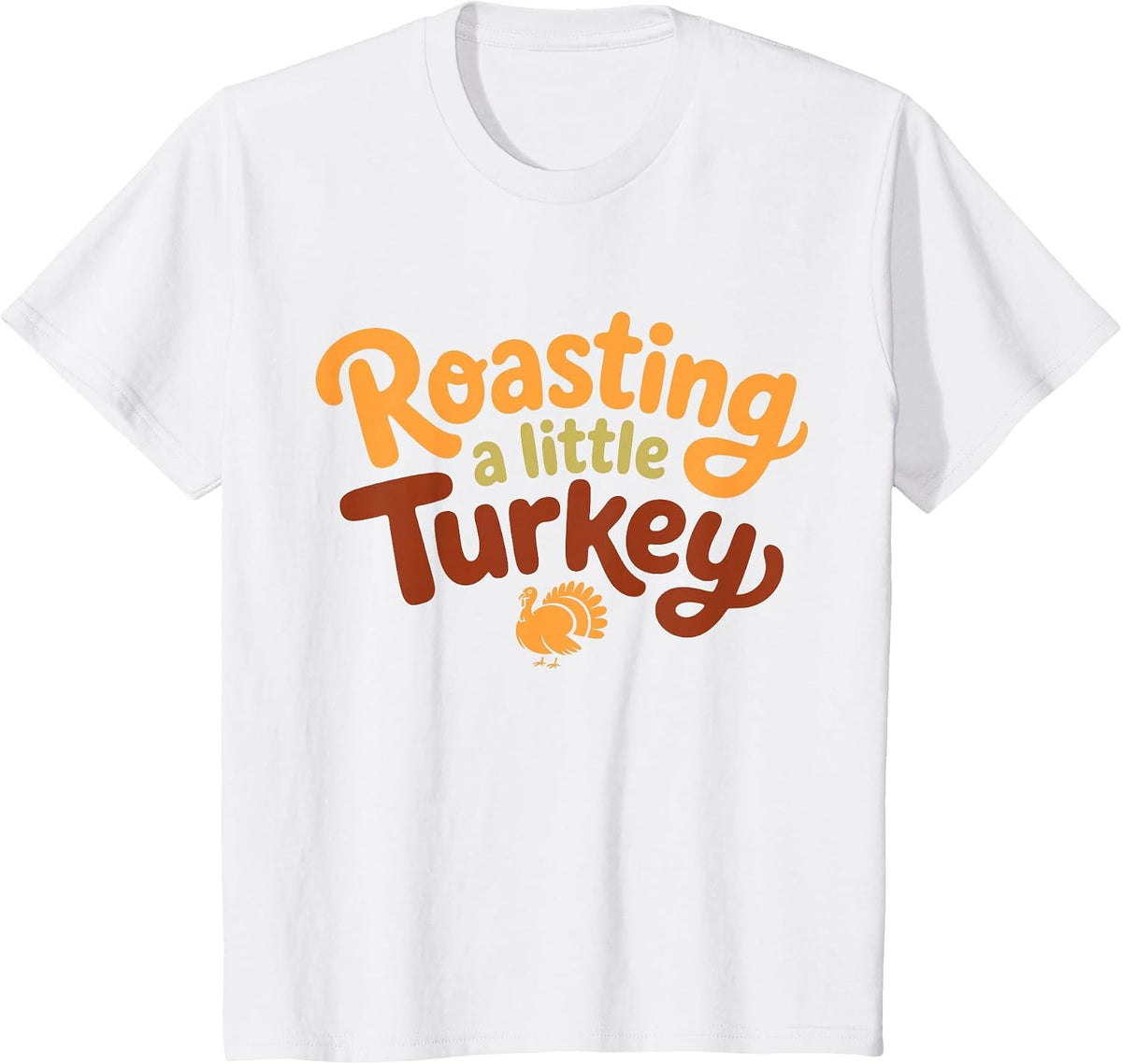 Roasting A Little Turkey Thanksgiving Fall Pregnancy T-Shirt - White