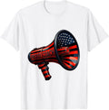 Men's Proud Coach Disrupted Stripe American Flag Occupation Pride T-Shirt - White