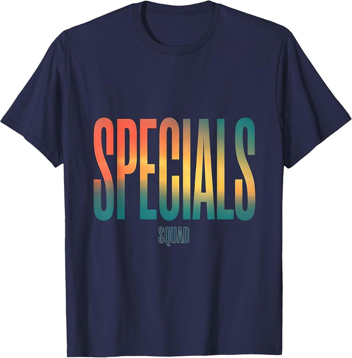Specials Squad Gradient Back To School Staff Appreciation T-Shirt - Navy Blue