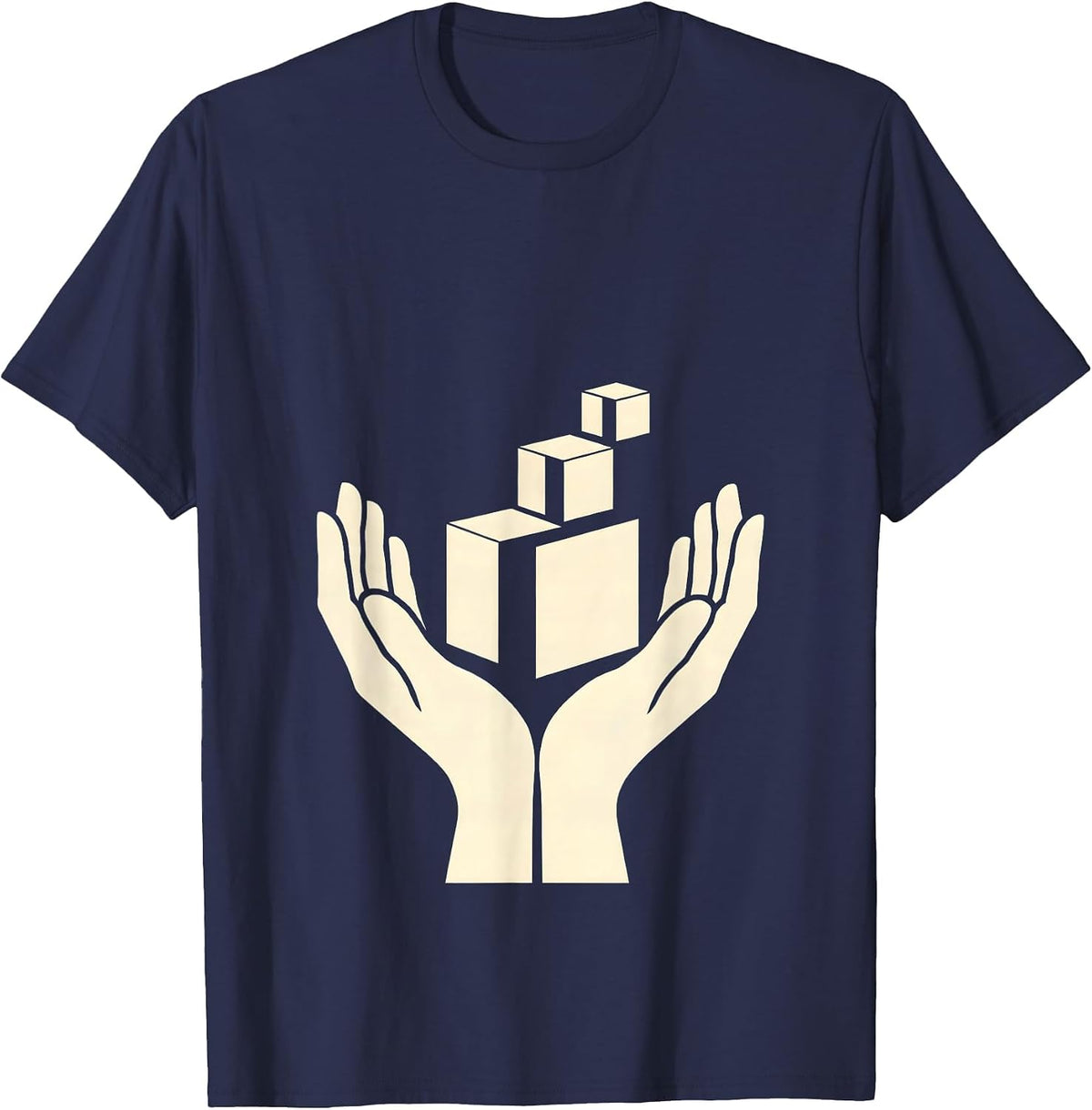 Special Education Teacher Alphabet Block Staircase T-Shirt - Navy Blue
