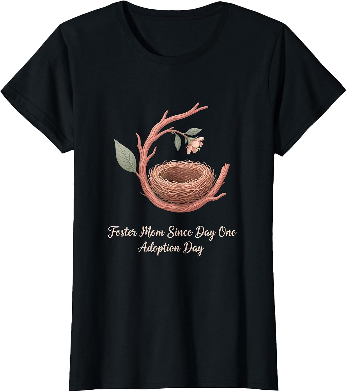 Foster Mom Since Day One — Adoption Day Adoptive Parent T-Shirt - Black