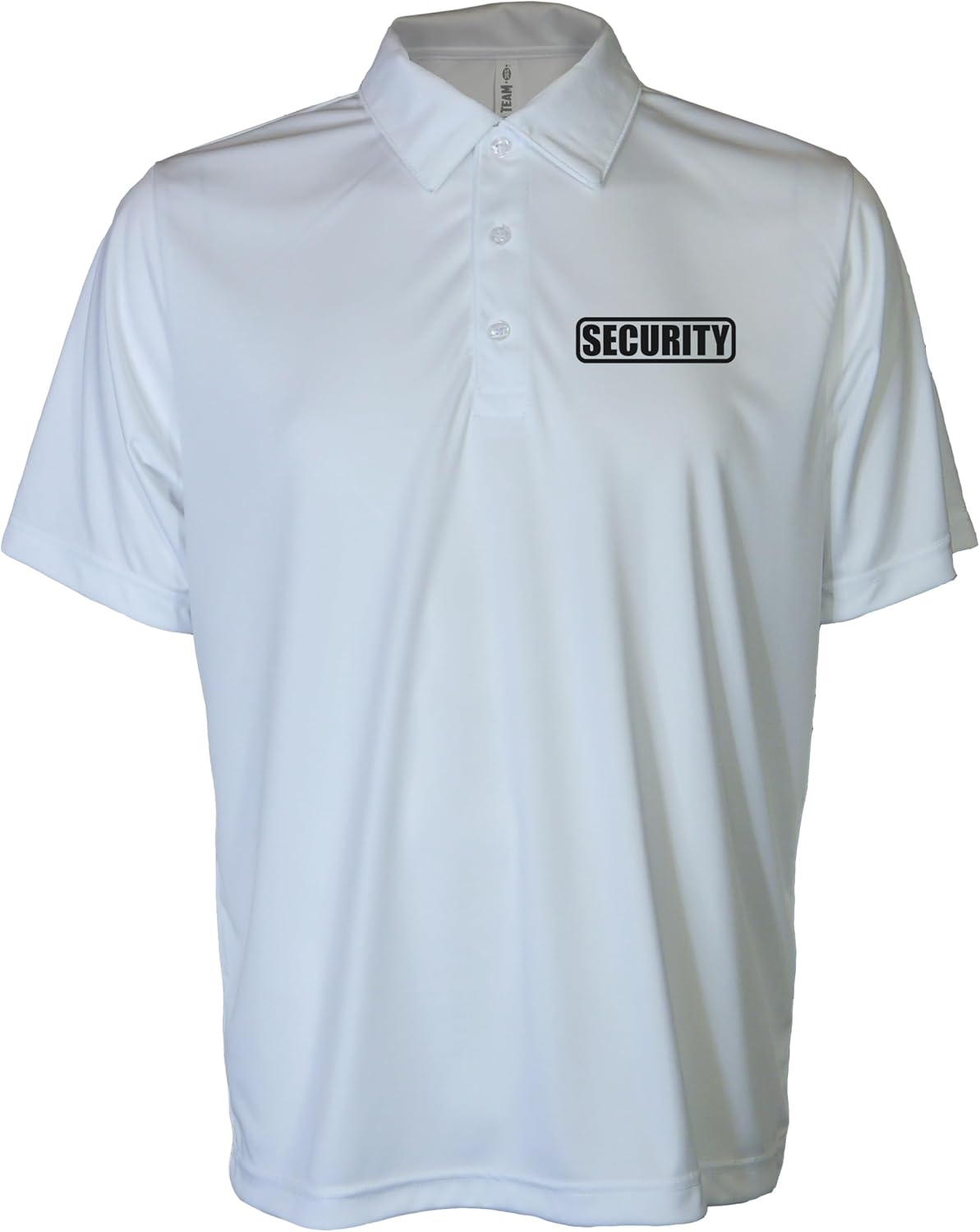 Conspiracy Tee Security Polo with Reflective Design front and back, Performance Polo w/Moisture Wicking Technology -
