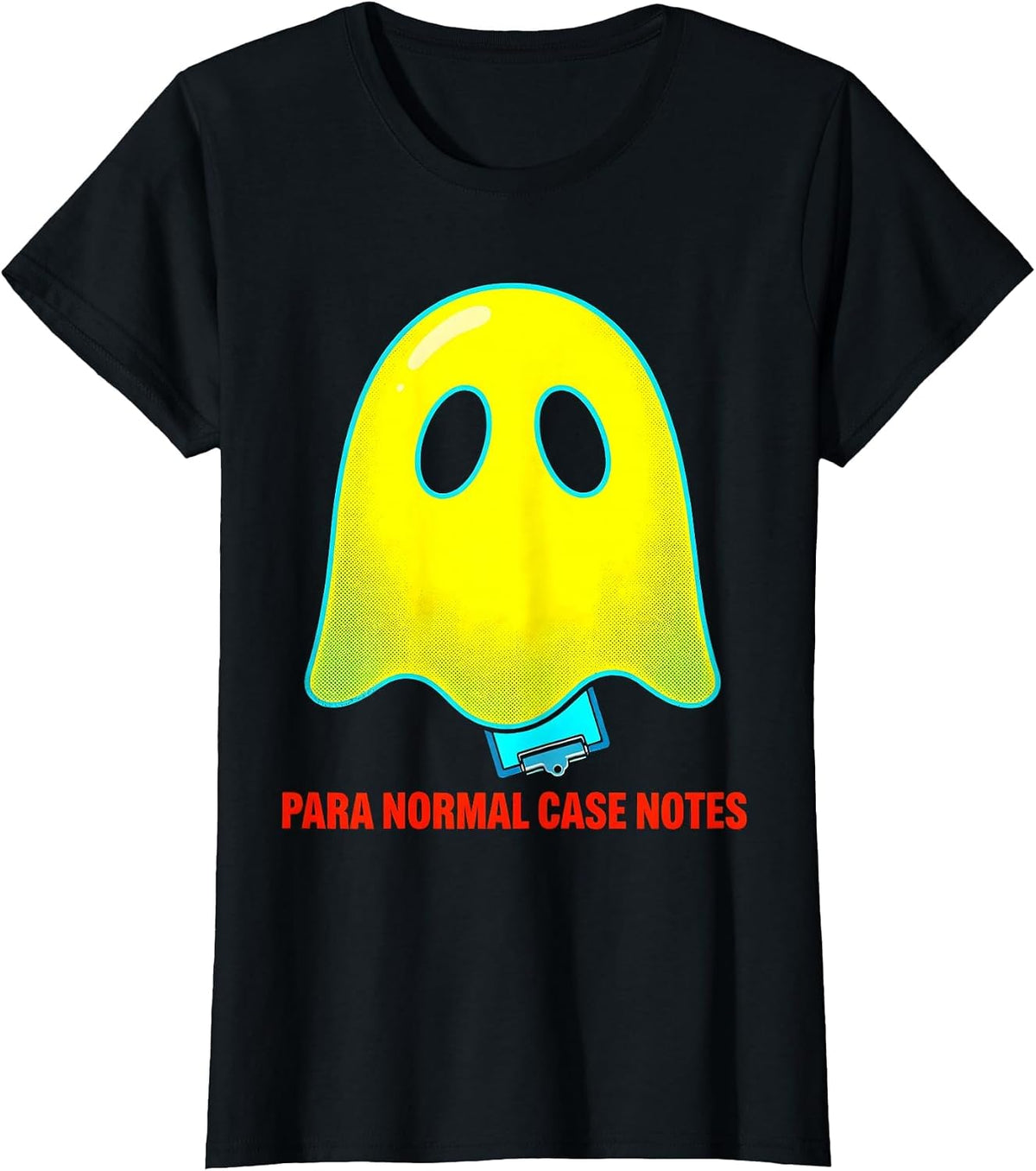 Para Normal Case Notes Pop Art Paraeducator Halloween Ghost T-Shirt - Black