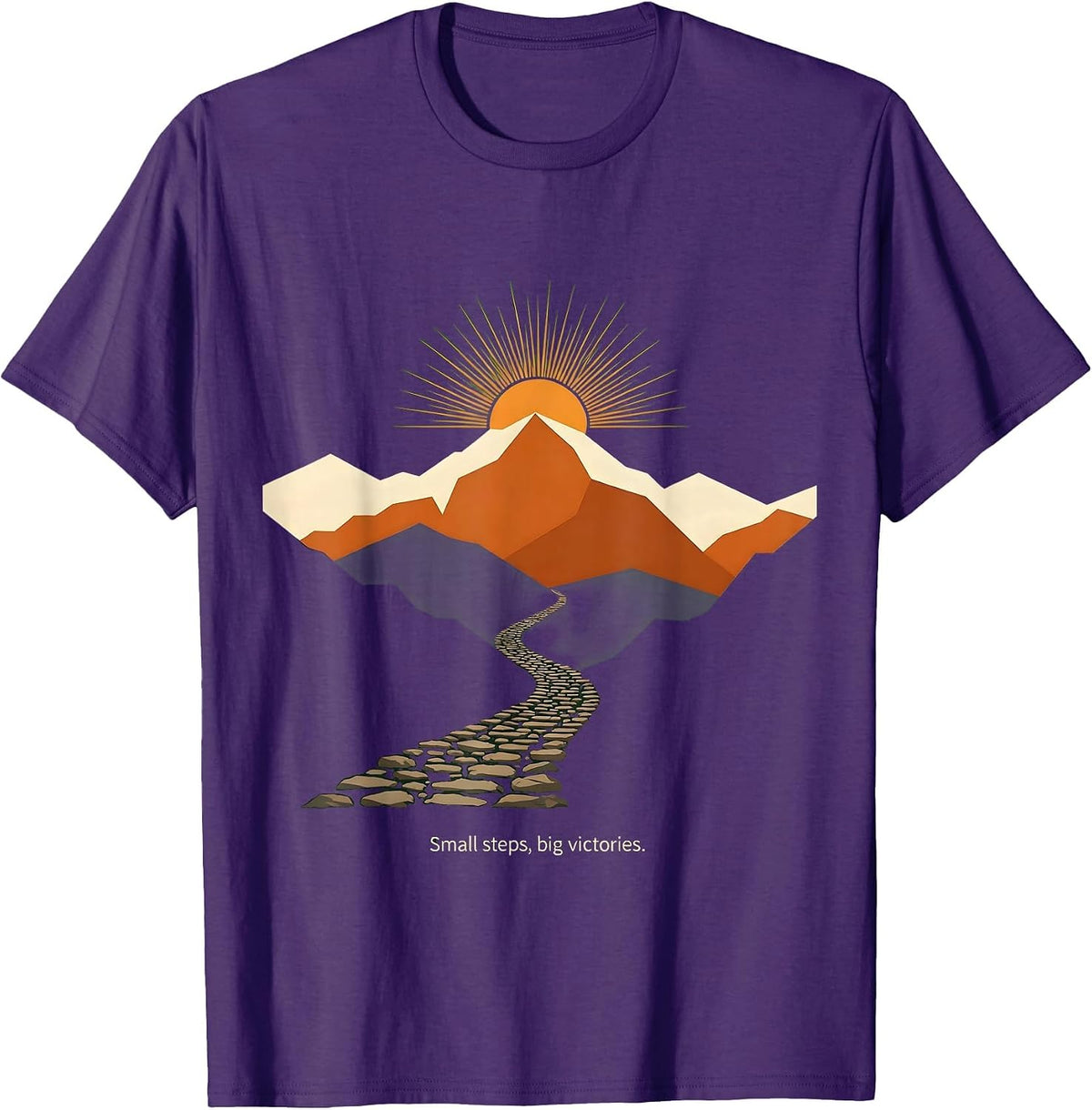 Men's Small Steps Big Victories Special Education Teacher T-Shirt - Purple