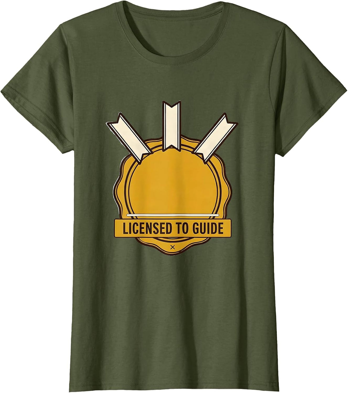 Women's Licensed To Guide Groovy Social Worker Appreciation MSW T-Shirt - Olive Green