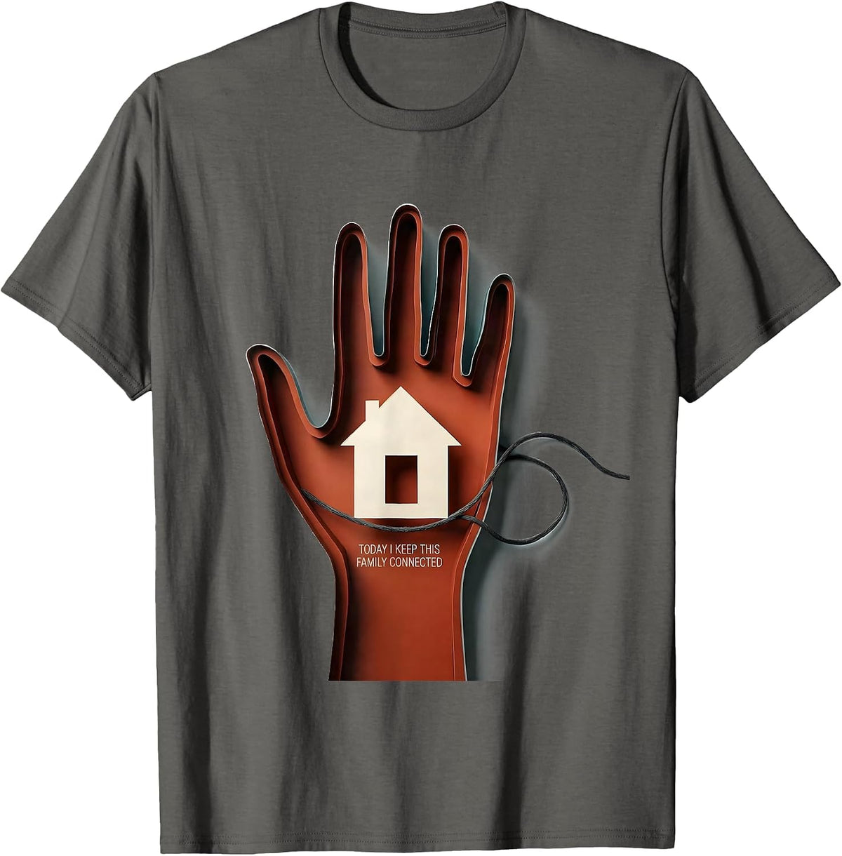 Men's Today I Keep This Family Connected Funny Social Worker T-Shirt - Asphalt Grey