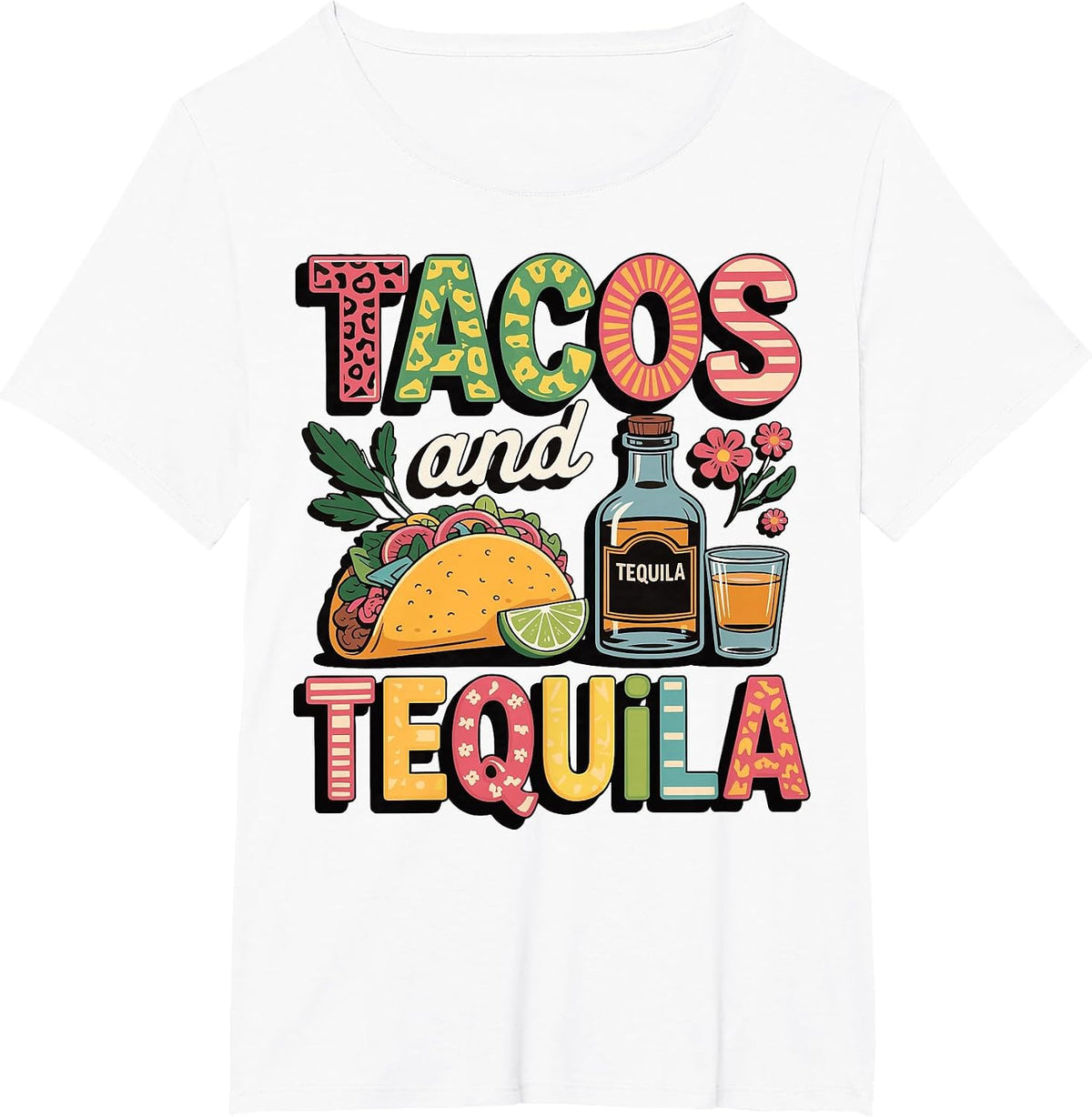 Tacos and Tequila T-Shirt - White
