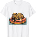 Men's My Birthday Plan Is Zero Effort Funny Capybara Meme Birthday T-Shirt - White