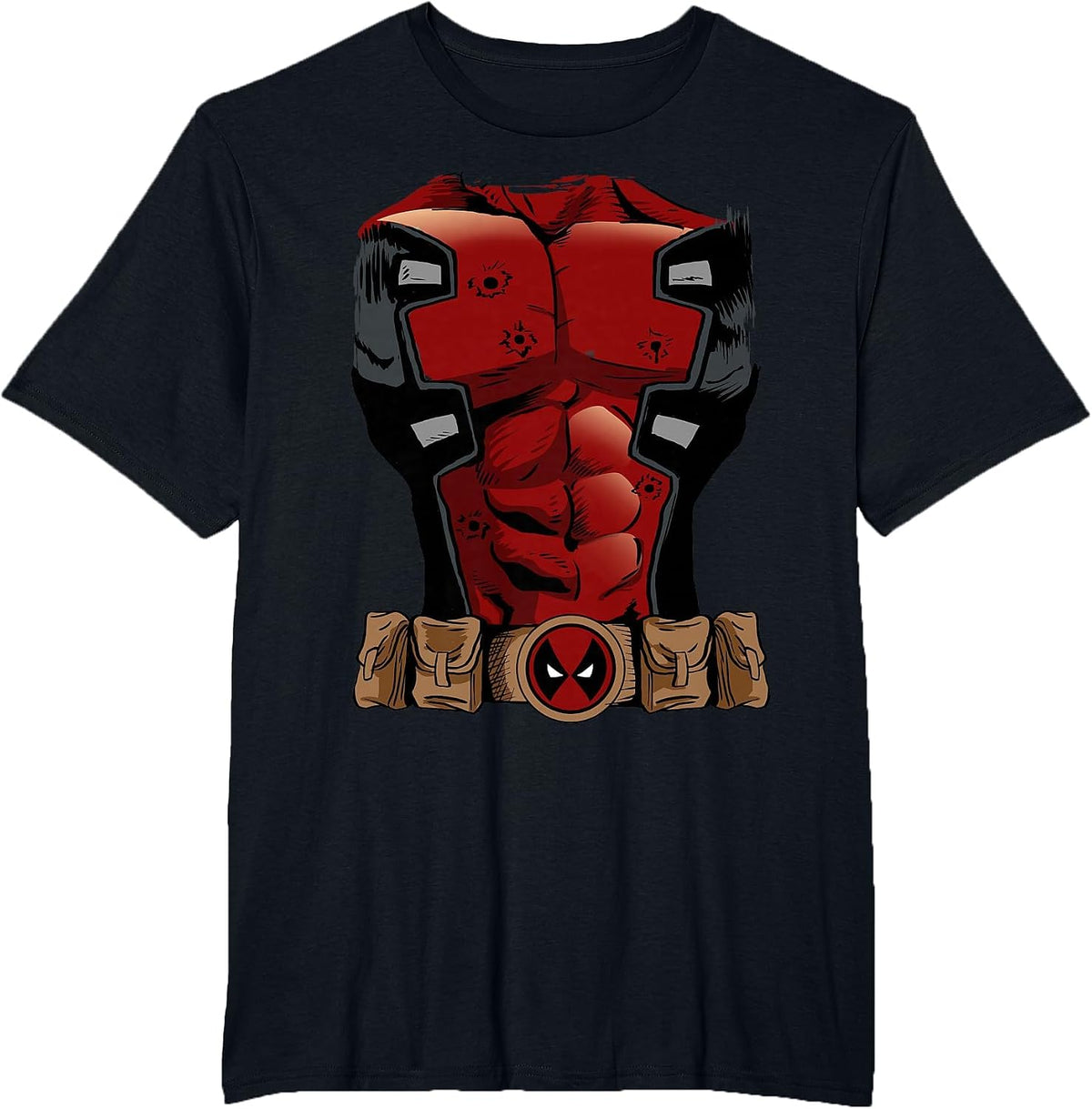 Marvel Deadpool Comic Halloween Costume T-Shirt - Black