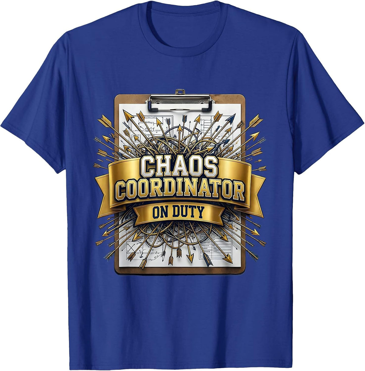 Men's Chaos Coordinator On Duty Graphic Design T-Shirt - Royal Blue