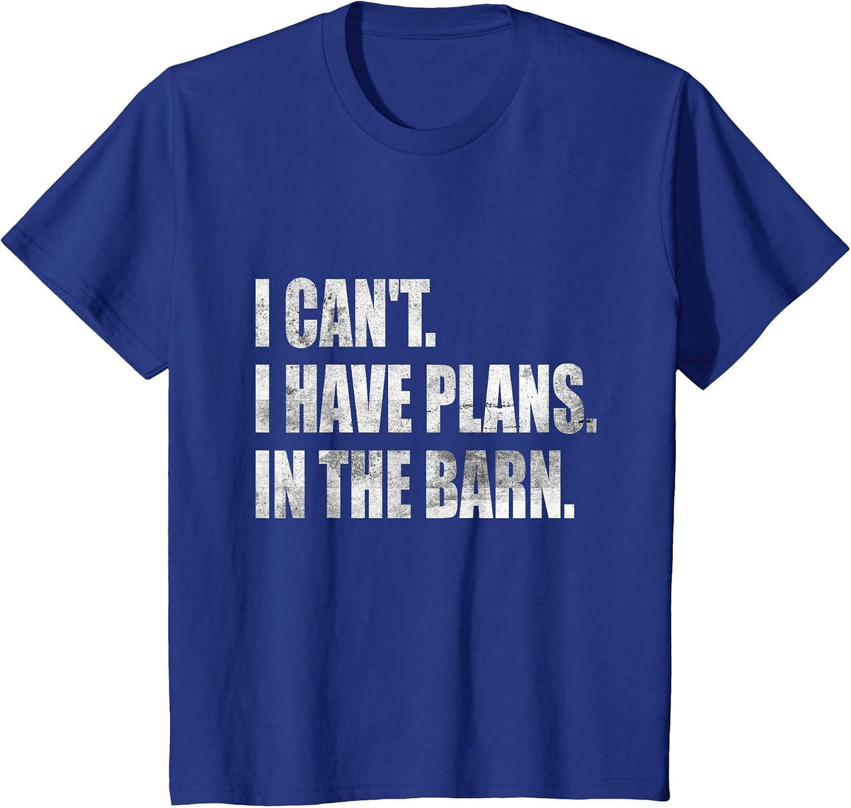 I Can't I Have Plans in The Barn T-Shirt - Royal Blue