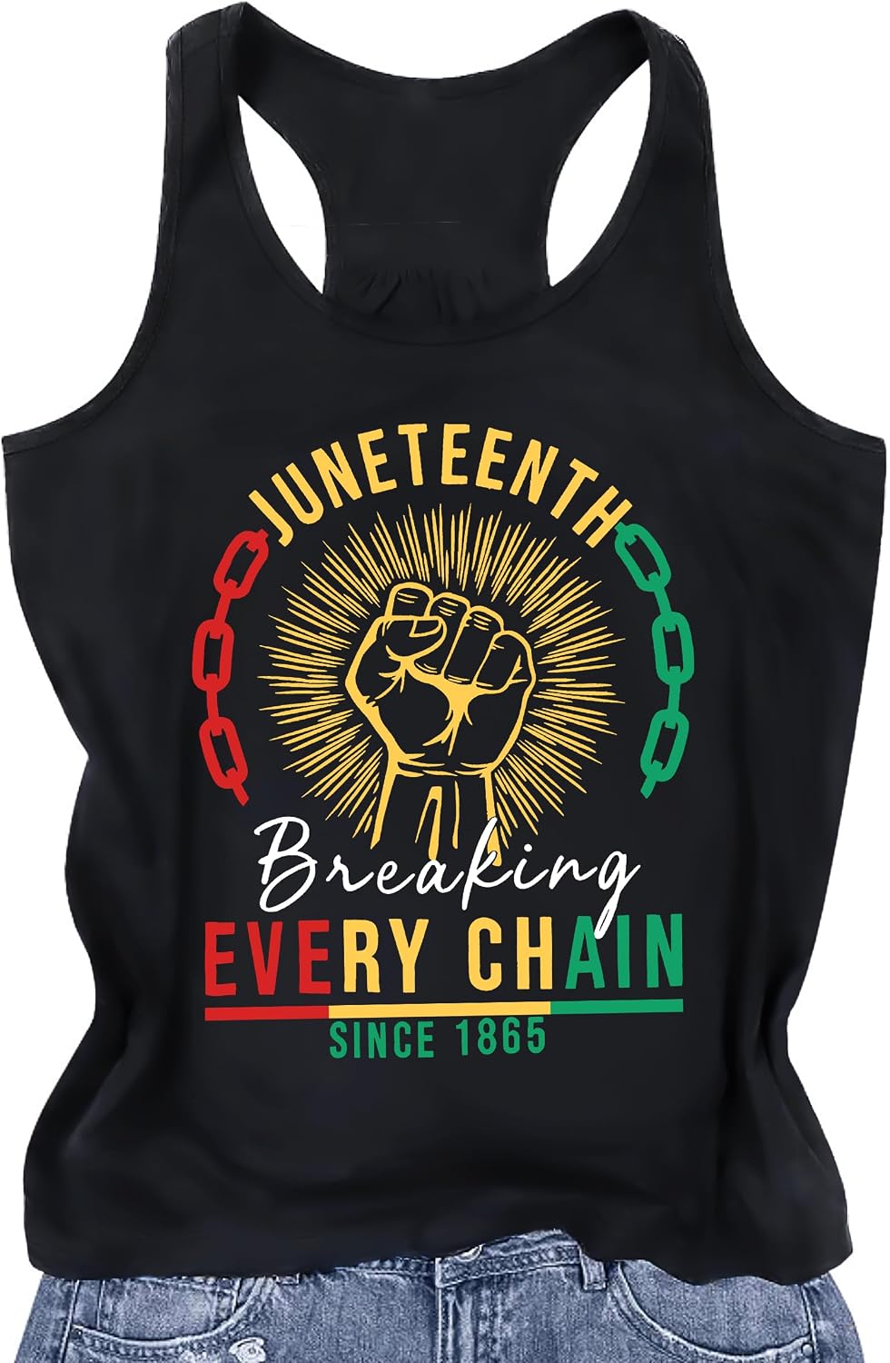 Juneteenth Shirts Women 1865 Black Independence Day Tank Black History Tee African American Shirt Summer T-Shirt - Black2