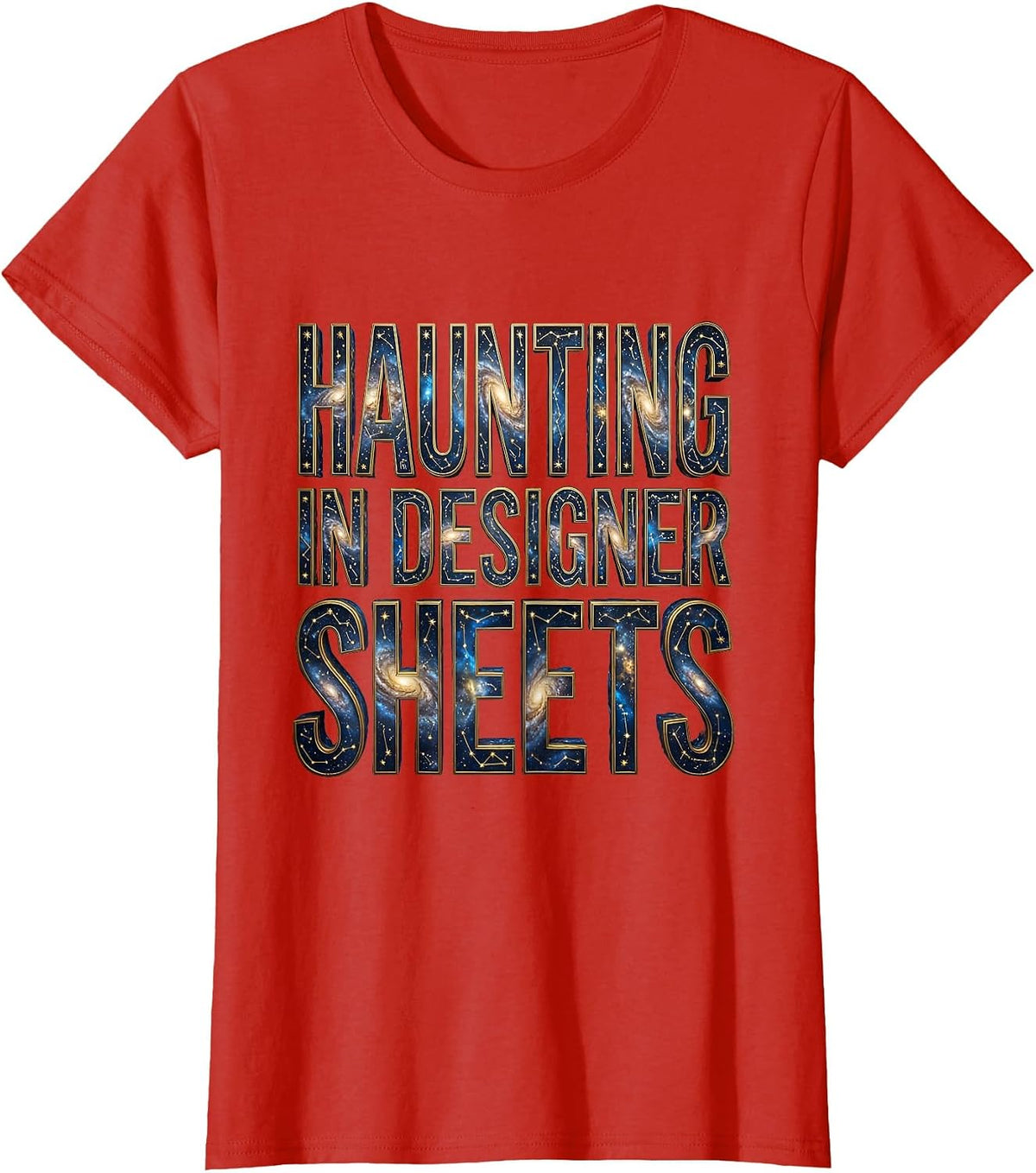 Boojee Ghost Haunting In Designer Sheets T-Shirt - Red