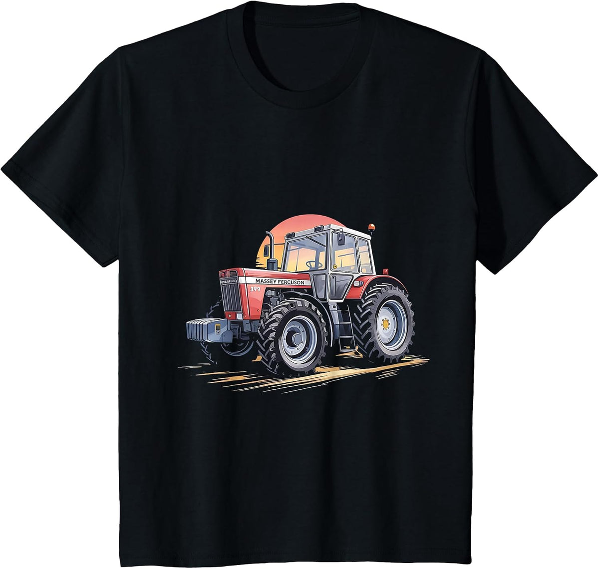 Masey Ferguson 399 Vintage Tractor Farming Fan Gear T-Shirt - Black
