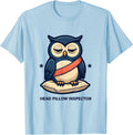 Men's Head Pillow Inspector Funny Slumber Party Squad Matching T-Shirt - Baby Blue