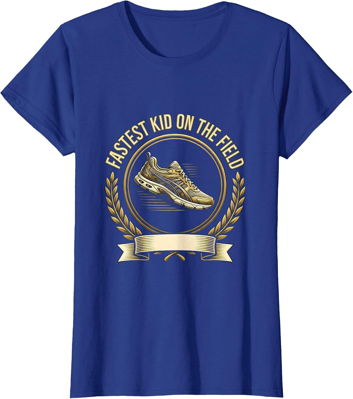 Fastest Kid on the Field Day Design T-Shirt - Royal Blue