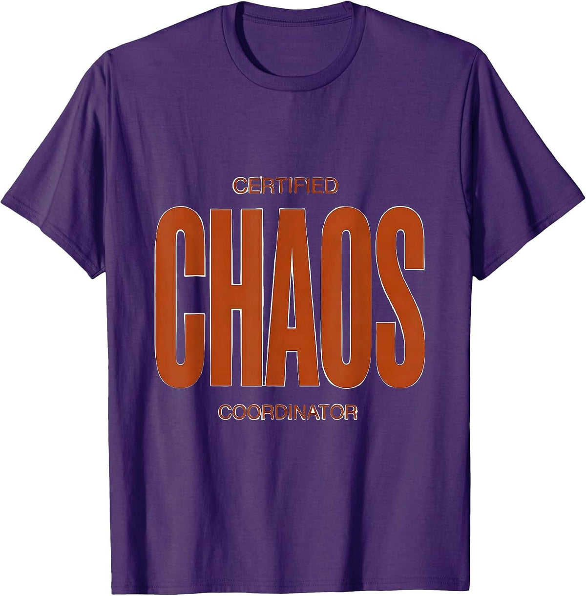 Certified Chaos Coordinator Clown Design T-Shirt - Purple