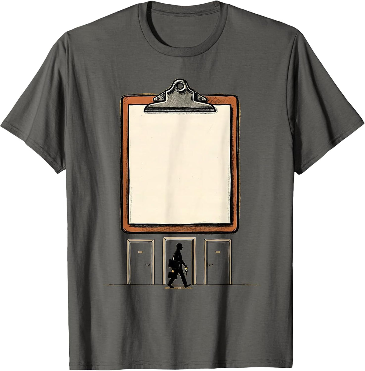 Social Worker Home Visits Humor Funny Practitioner T-Shirt - Asphalt Grey