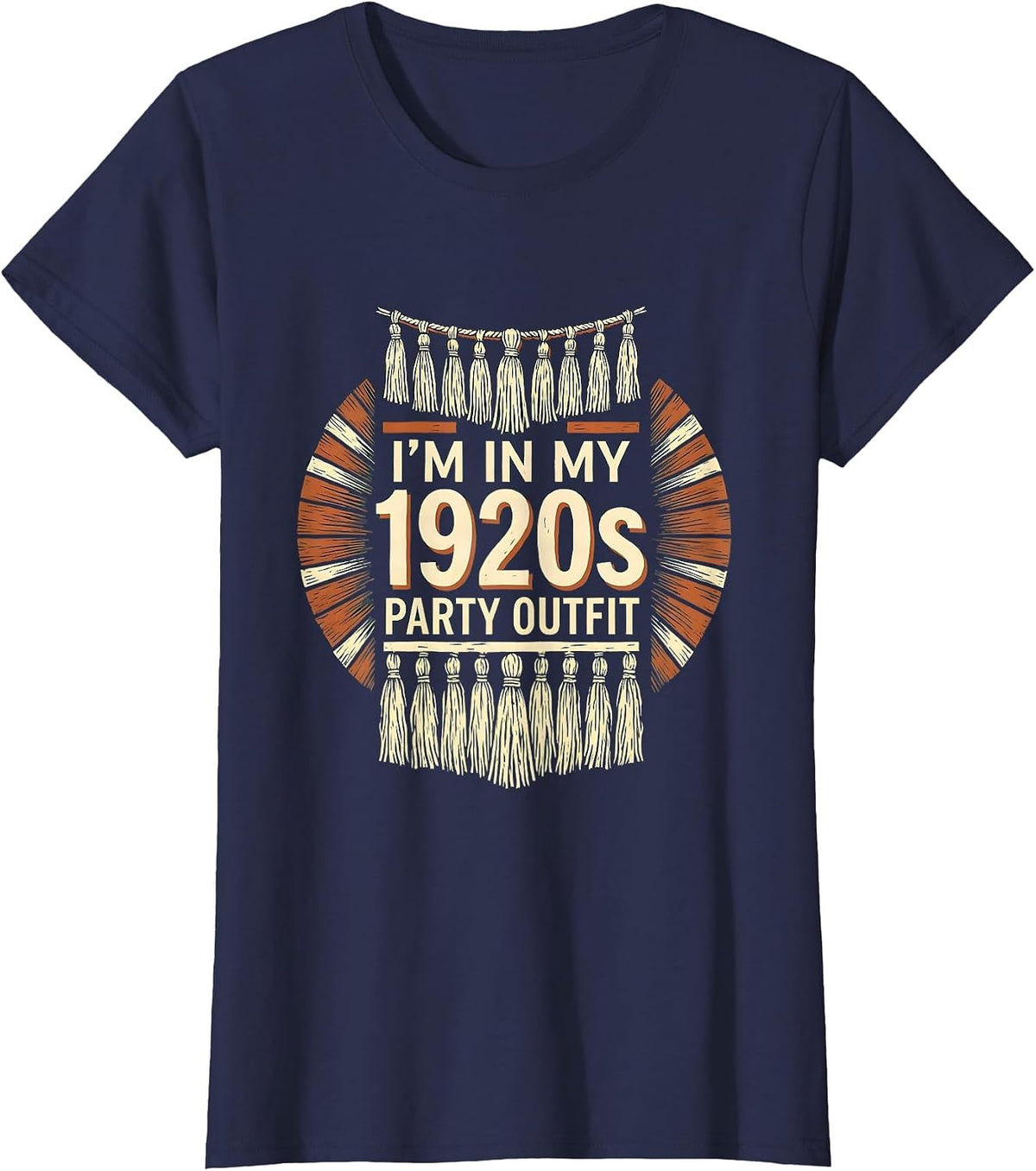 Women's I'm In My 1920s Party Outfit Vintage Roaring Twenties T-Shirt - Navy Blue