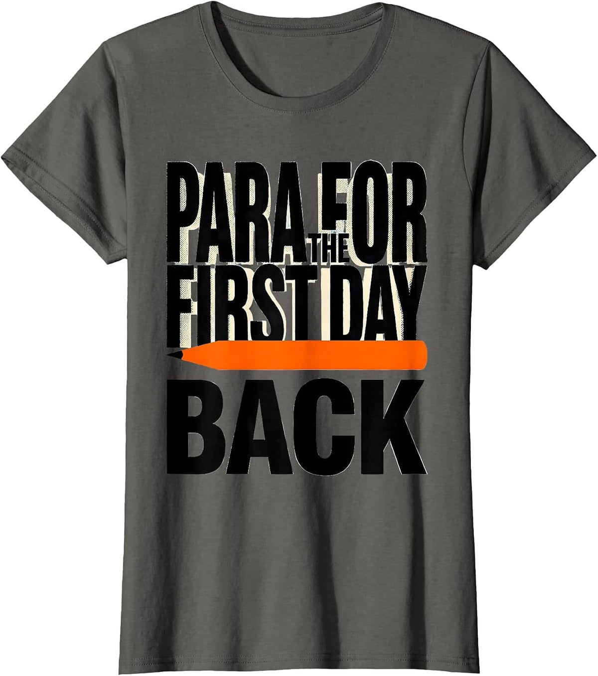 Women's Para For The First Day Back Brutalist Graphic T-Shirt - Asphalt Grey