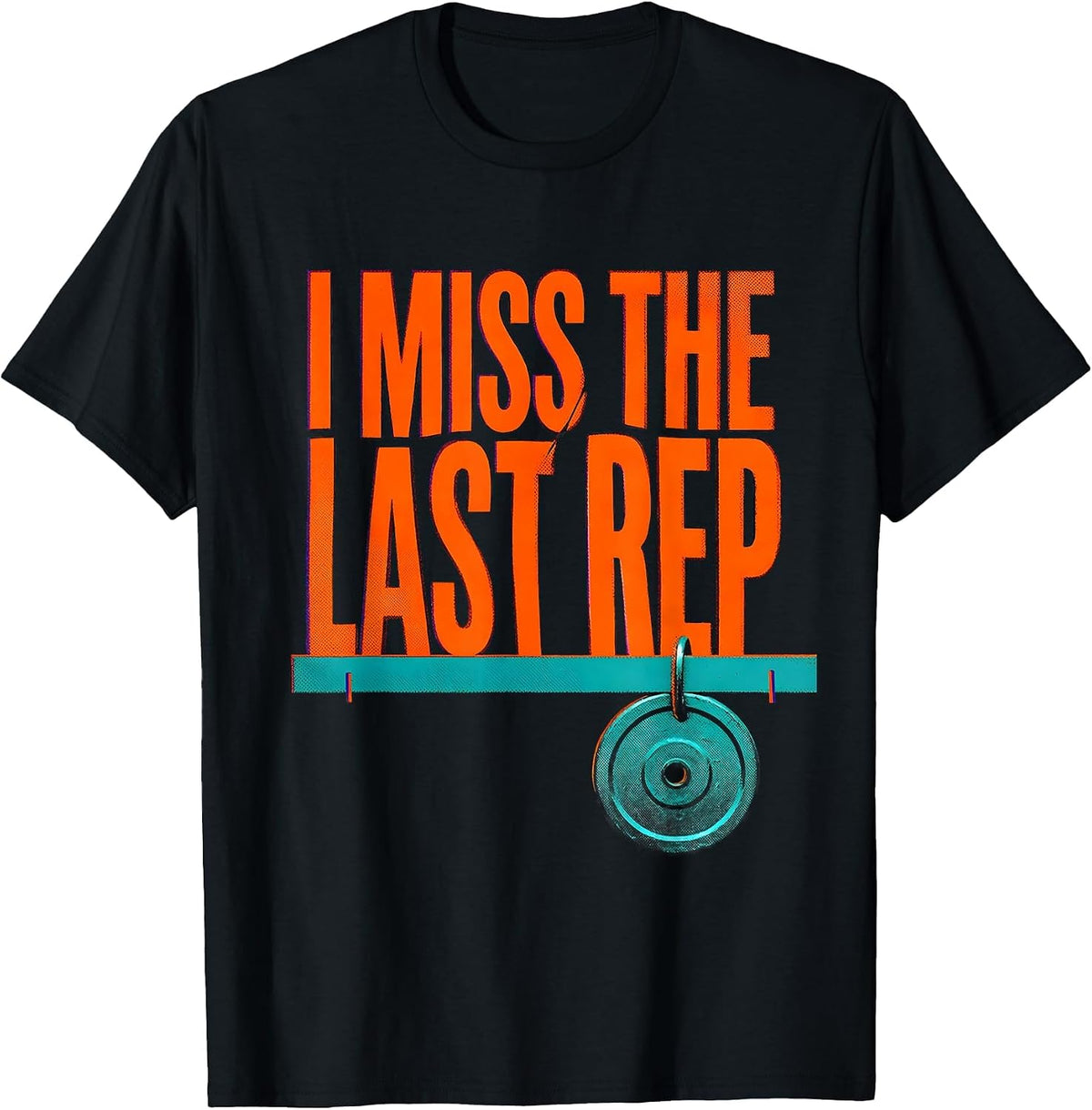 Men's I Miss The Last Rep Funny Gym Workout Meme Weightlifting T-Shirt - Black