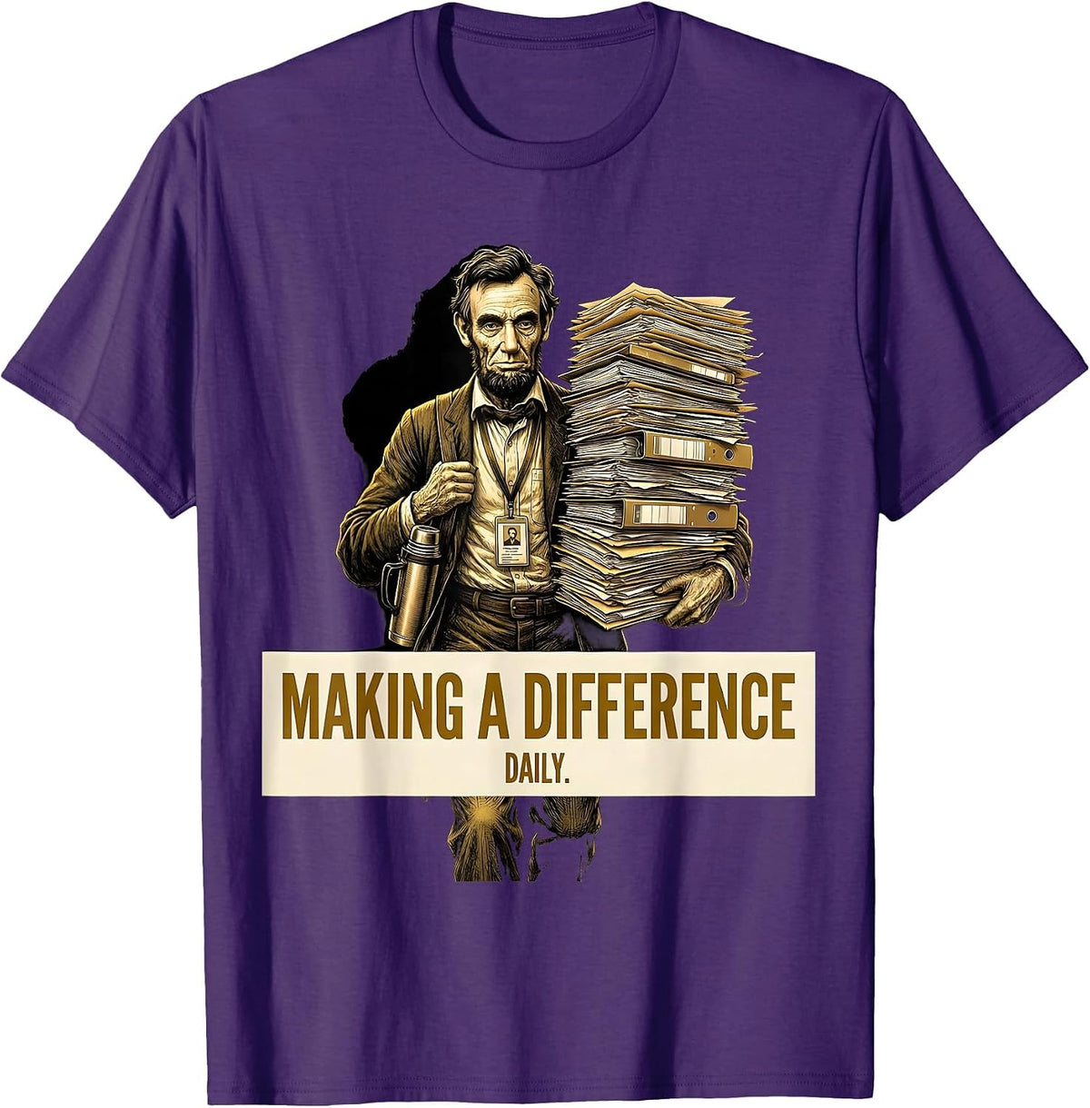 Making a Difference Daily Social Worker Design T-Shirt - Purple