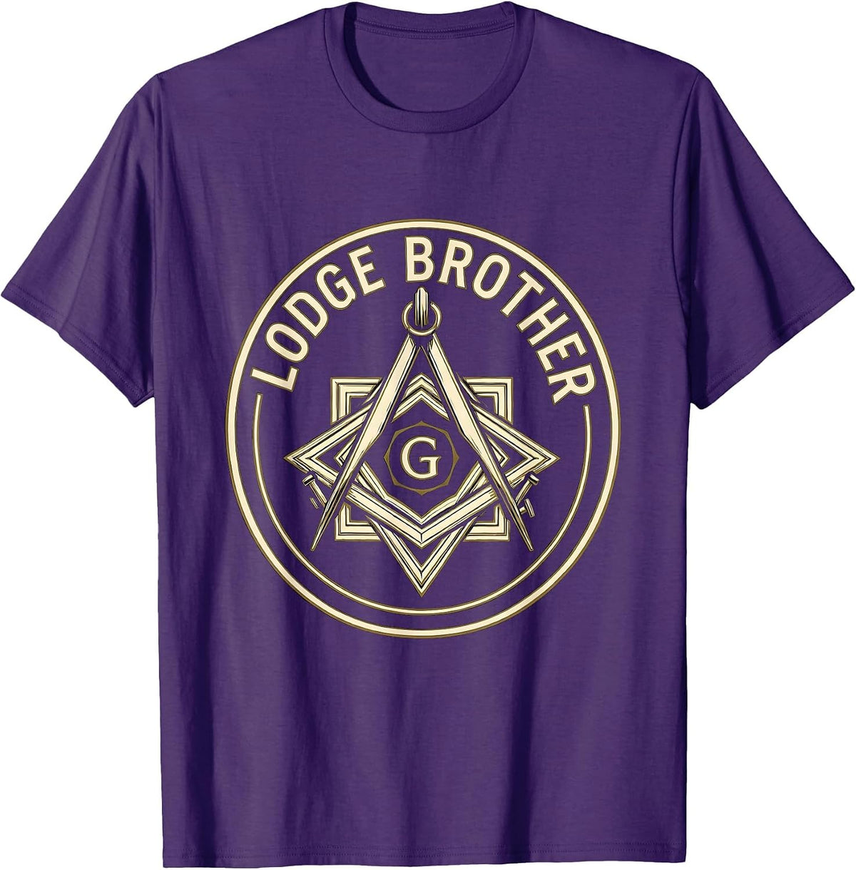 Men's Lodge Brother Freemason Square And Compass Fraternal Pride T-Shirt - Purple