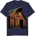 Old Barn New Memories Rustic Farmhouse Design T-Shirt - Navy Blue