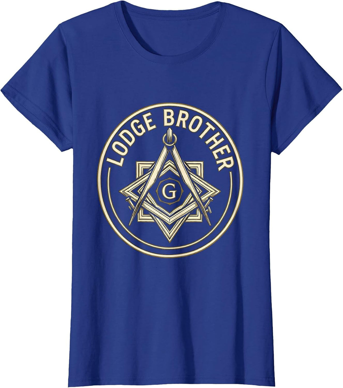 Women's Lodge Brother Freemason Square And Compass Fraternal Pride T-Shirt - Royal Blue