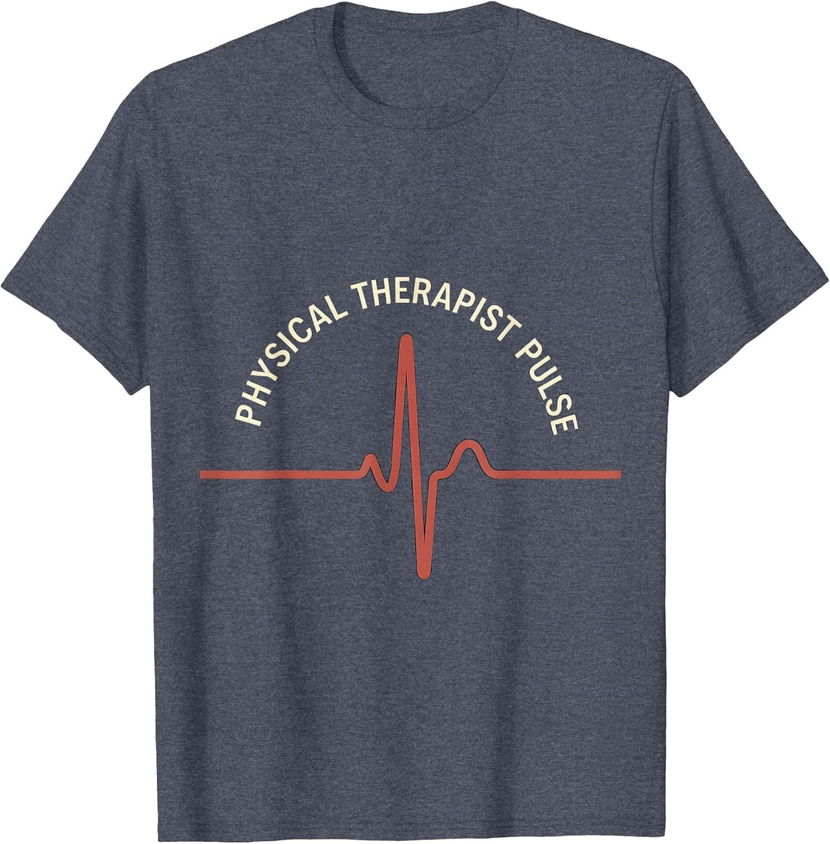 Physical Therapist Pulse Minimalist Occupational Pride Gift T-Shirt - Heather Blue