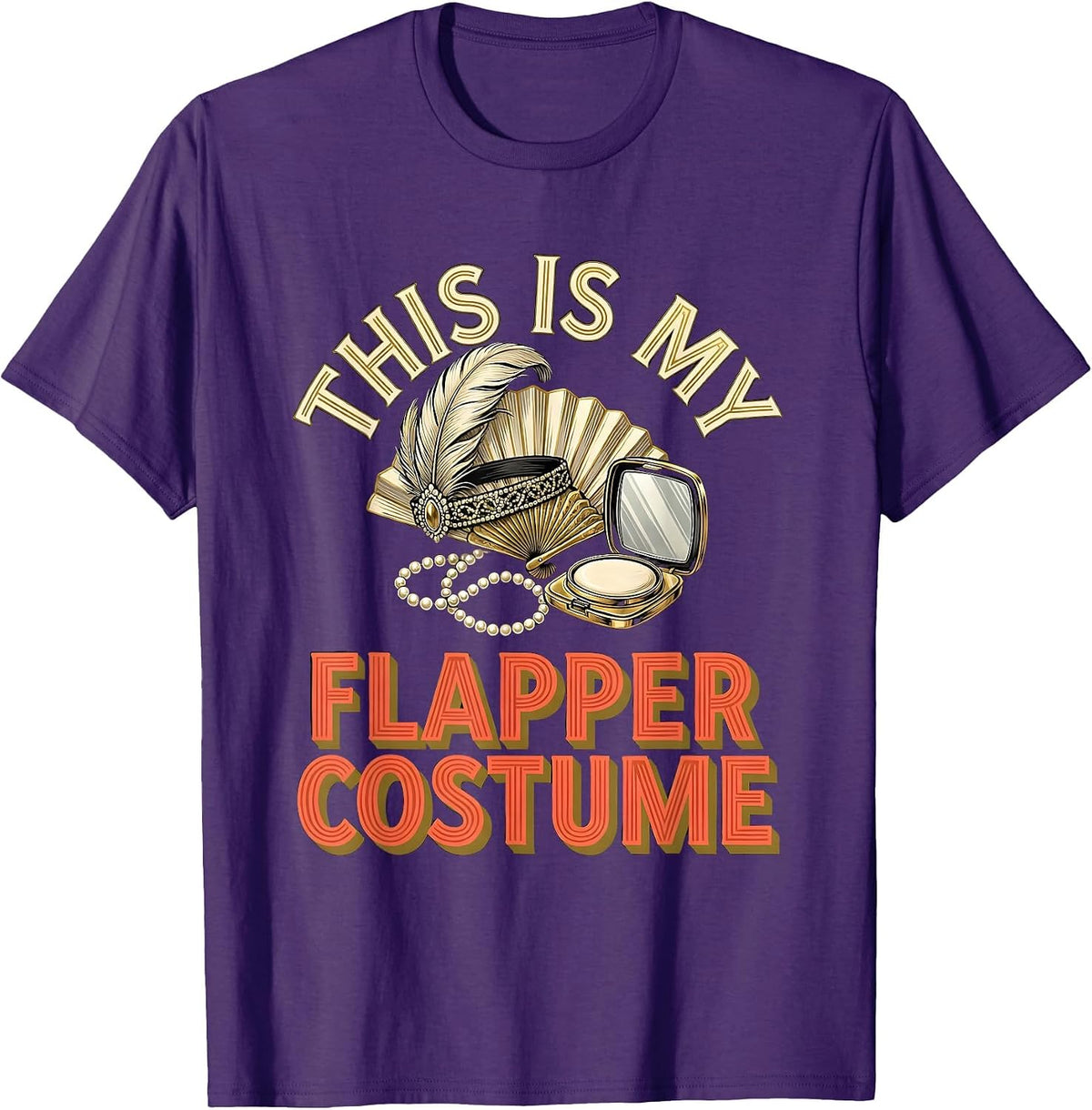Men's This Is My Flapper Costume Retro Roaring 20s Party Halloween T-Shirt - Purple