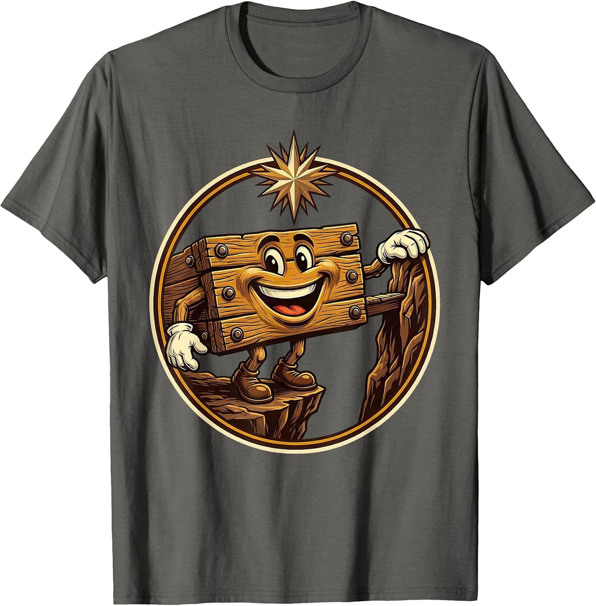 Social Worker Bridge Builder Graphic Design T-Shirt - Asphalt Grey