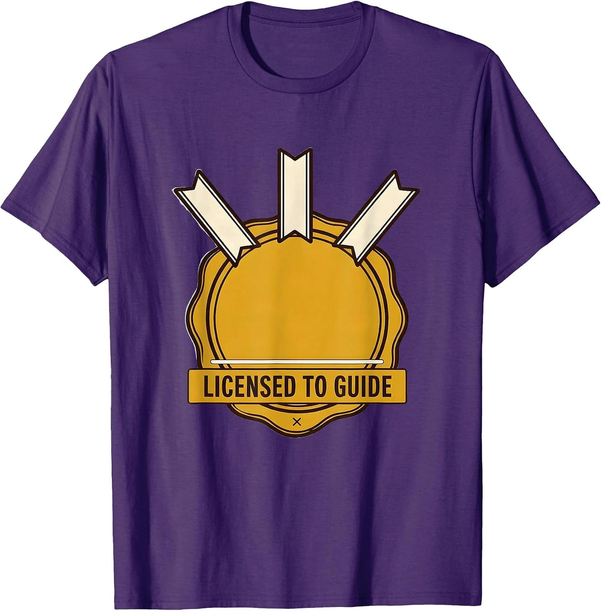 Men's Licensed To Guide Groovy Social Worker Appreciation MSW T-Shirt - Purple