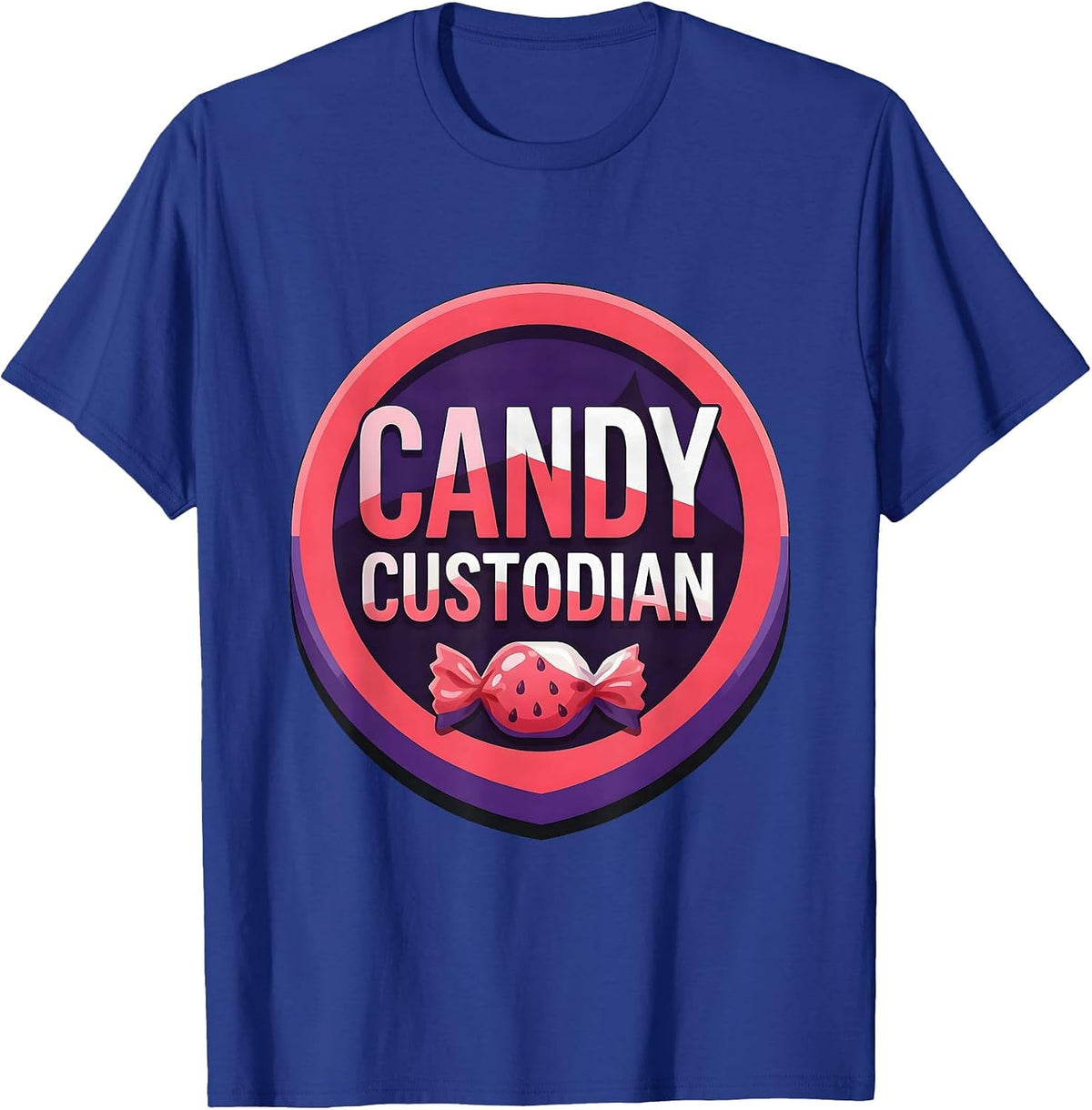 Candy Custodian Gummy Jelly Pop Funny Halloween Party T-Shirt - Royal Blue