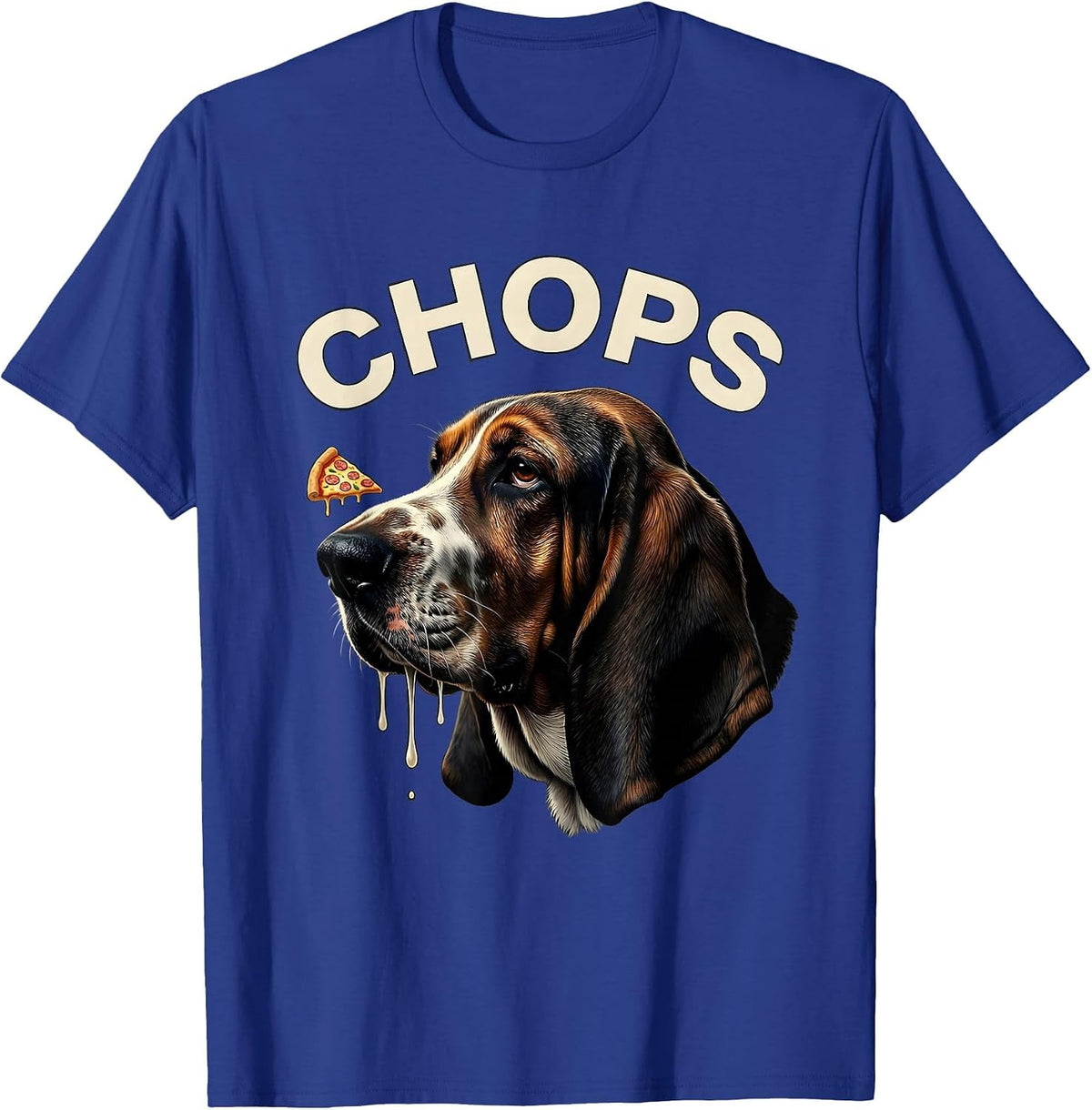 CHOPS Funny Basset Hound Drooling Dog Mom Dog Dad T-Shirt - Royal Blue