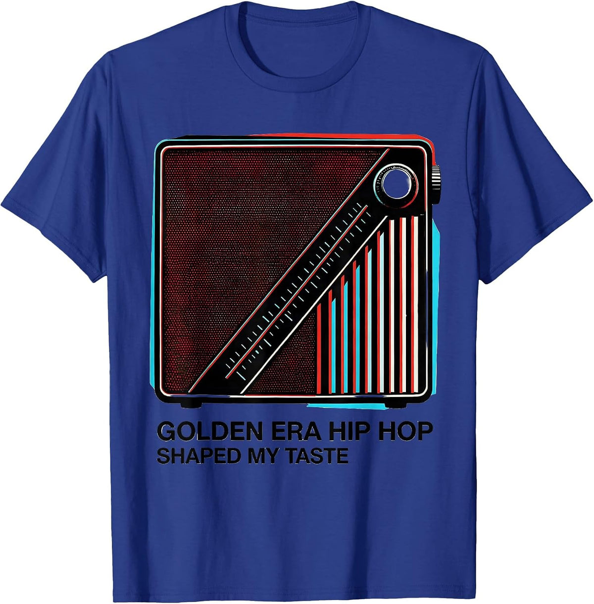 Men's Golden Era Hip Hop Shaped My Taste Retro Nostalgia T-Shirt - Royal Blue
