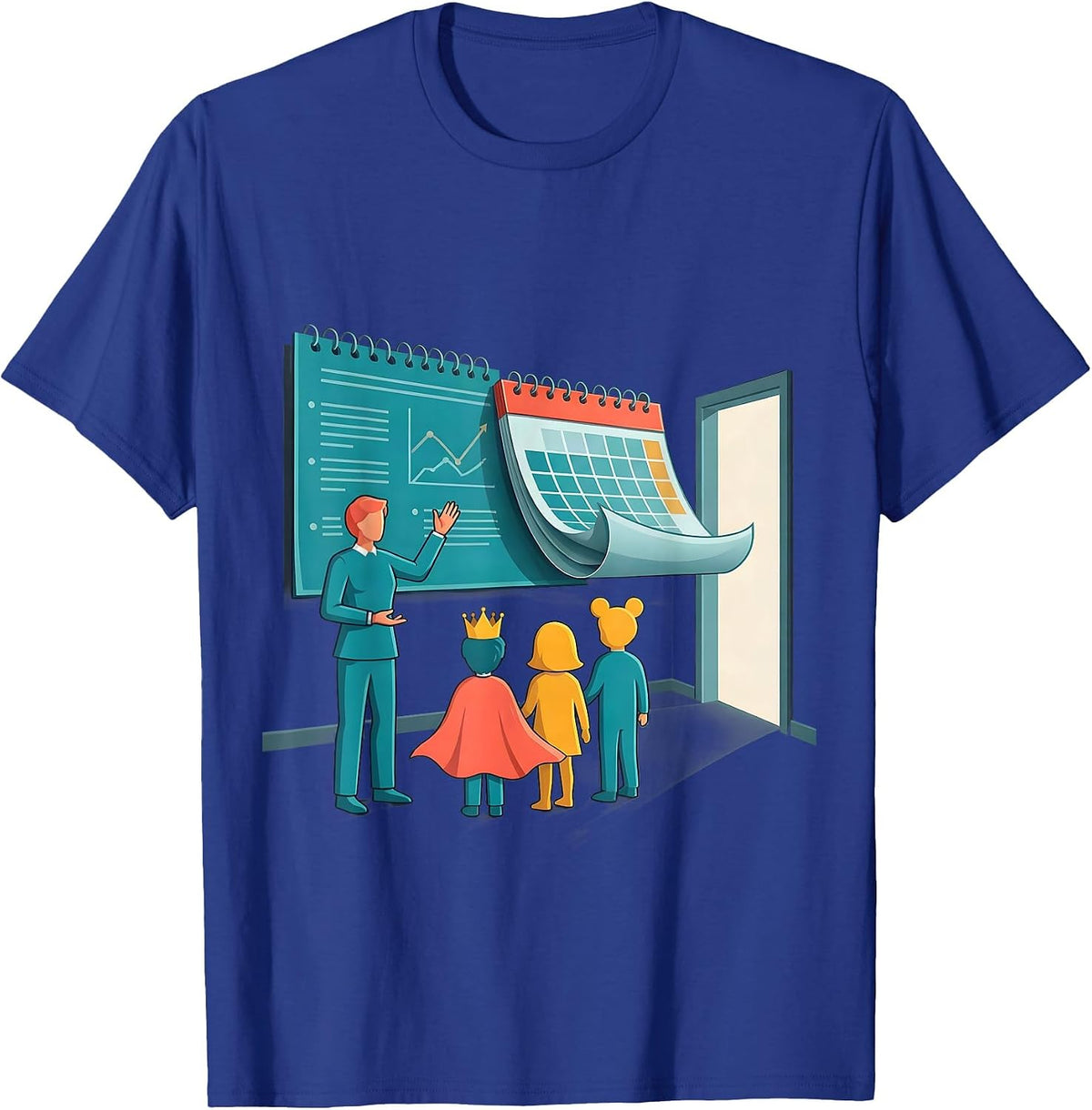 Men's Teacher Classroom Identity Back To School Staff Gift T-Shirt - Royal Blue