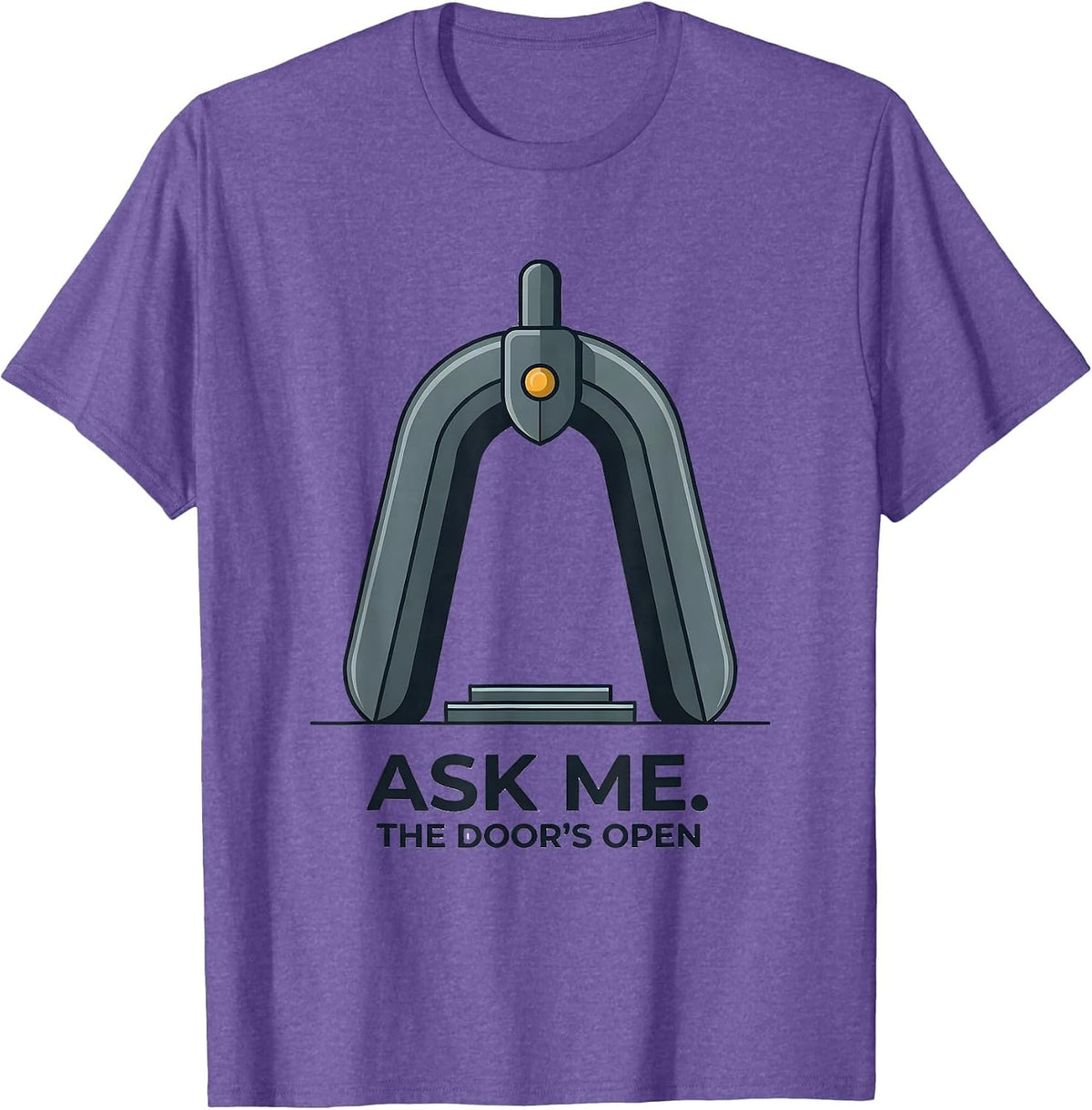 Men's Ask Me The Door's Open Freemason Masonic Fraternal Pride T-Shirt - Purple Heather