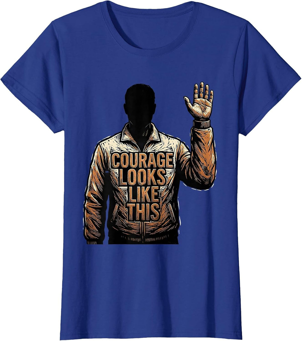 Women's Courage Looks Like This Social Worker Design T-Shirt - Royal Blue